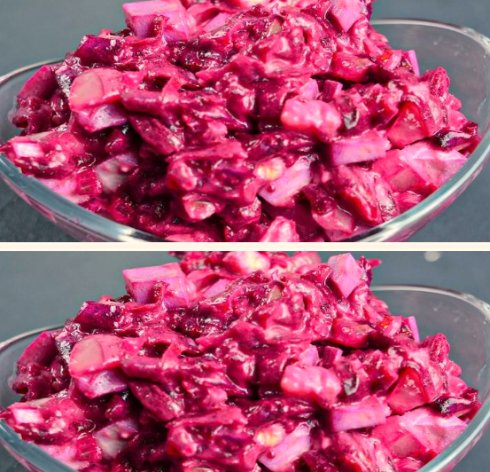 Салат з буряка. У ньому присутній дуже важливий і ситний інгредієнт.