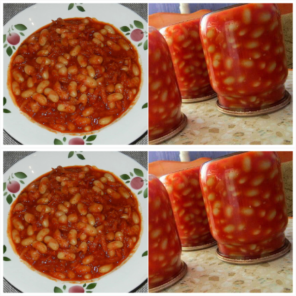 До борщу чи просто з хлібом! Консервована квасоля в томаті. Смачна та корисна заготовка на зиму.