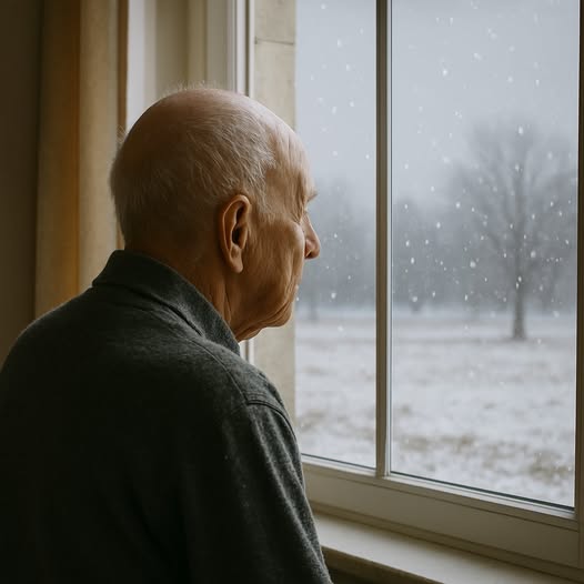 Дідусь, якому було 80 років, дивився у вікно своєї кімнати в будинку для літніх людей. Ззовні повільно кружляли сніжинки, лягаючи на оголену землю.
