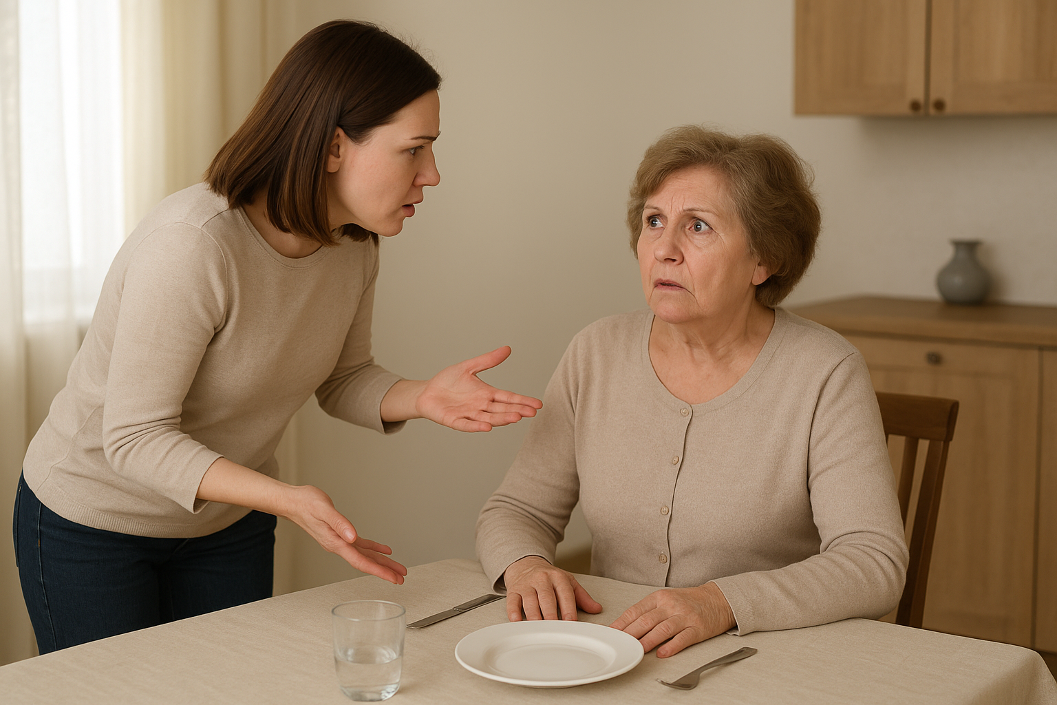 Олена накрила стіл і постукала в кімнату до свекрухи. – Ніно Сергіївно, ходімо на кухню, мені треба серйозно з вами поговорити, – сказала вона. Свекруха вийшла з кімнати і недовірливо подивилася на Олену. – Щось сталося? – запитала Ніна, але таки пройшла на кухню. Тут вона побачила накритий стіл. – Я не розумію, що зараз відбувається! – здивувалася Ніна. Олена посадила свекруху за стіл і раптом сказала: – Сьогодні одна жінка мені дещо розповіла. І я хочу щоб ви також дізналися це! – Олено, ти про що? – Ніна Сергіївна здивовано дивилася на невістку, нічого не розуміючи