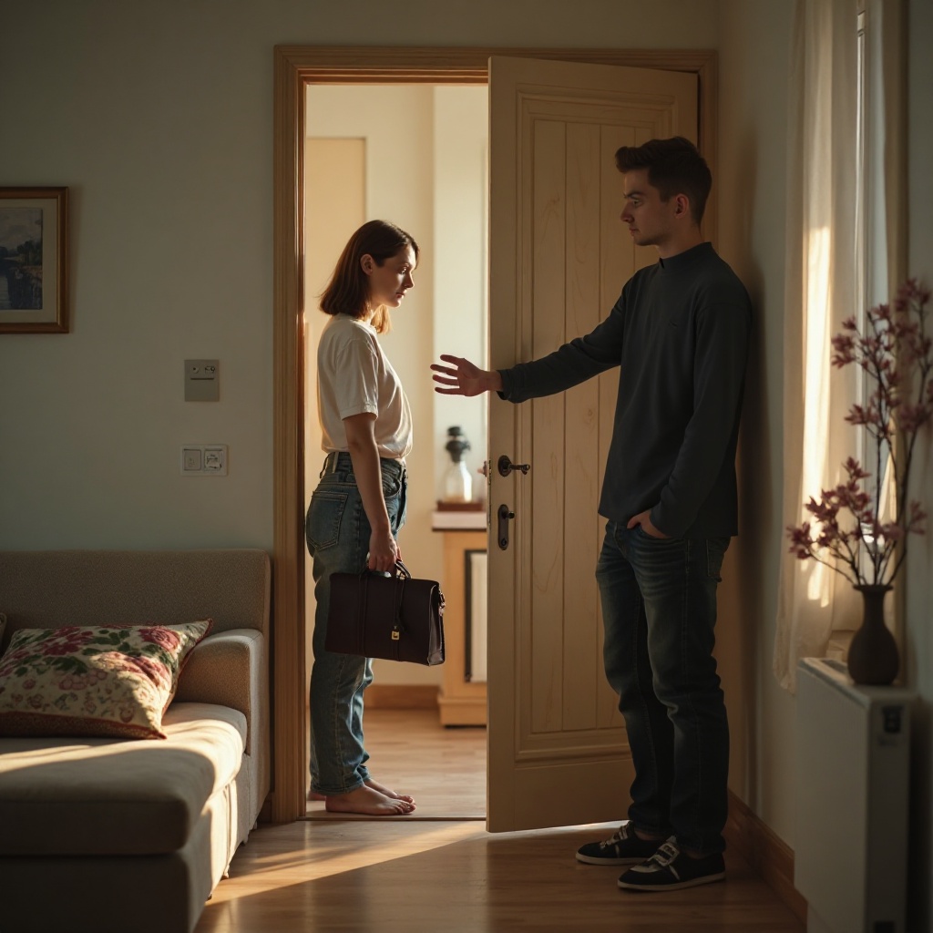 Оксана відпросилася з роботи раніше. Вона прийшла додому, відкрила квартиру своїм ключем. В коридорі Оксана помітила, кросівки чоловіка. – Коханий, я вдома, – знявши пальто, гукнула вона. Сергій не відповідав, але за хвилину вийшов із спальні. – О, а ти чому так рано, – здивувався він. – Відпросилася, погано себе почуваю, – сказала дружина і пішла у спальню щоб прилягти. Раптом Сергій став перед дверима і вигукнув: – Не заходь туди. Ти не так все зрозумієш! Оксана здивовано дивилася на Сергія, нічого не розуміючи