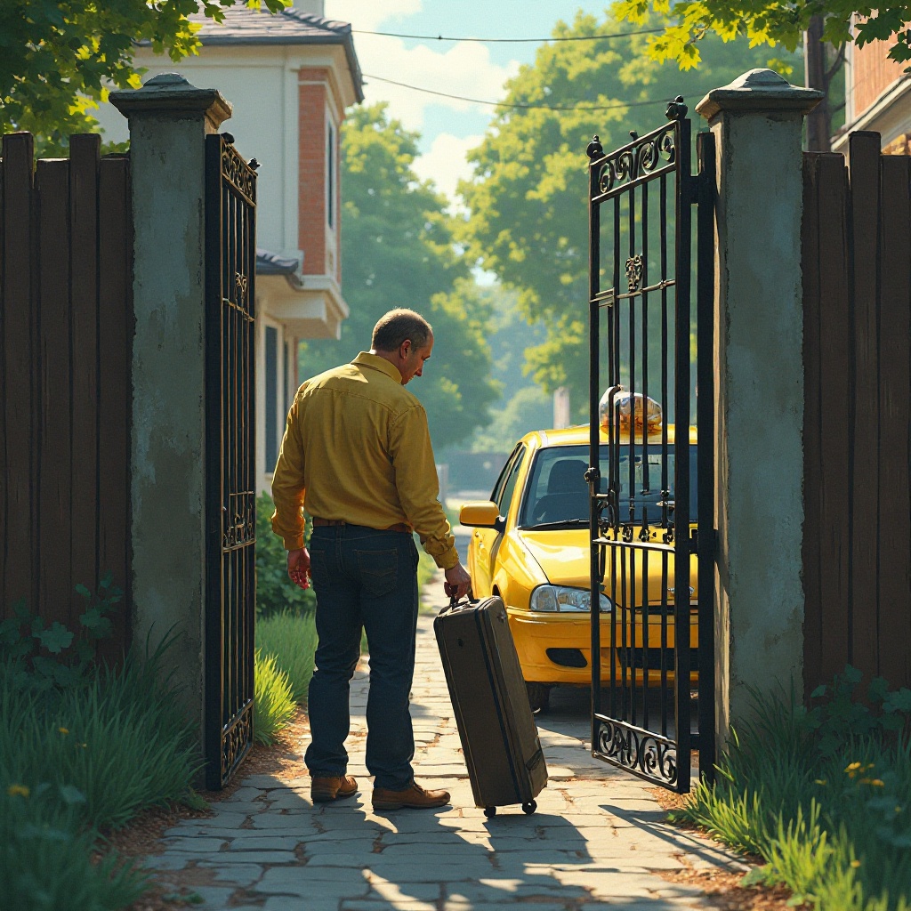 Хвіртка відчинилась і я мало свідомості не втратила, коли поглянула у власний двір. Таксист мені чемодан із авто подає, я повинна розрахуватись, але не тямлю що й до чого, бо те що перед очима була на мій дім уже й не походило