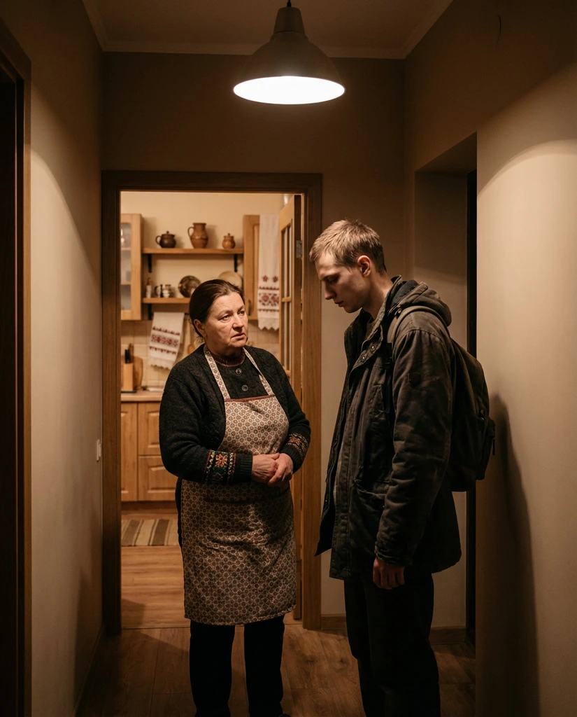 Ніна готувала вечерю, коли відкрилися вхідні двері. – Дивно, хто б це? – подумала жінка. Витираючи на ходу руки, вона поспішила в коридор. – Олексію? Чому ти так пізно? І чому один, без Віри та Андрійка? Щось сталося? – захвилювалася Ніна, побачивши свого сина. – Мамо, я від Віри пішов. Не можу більше з нею жити, – тихо сказав чоловік. – Я в тебе поки що залишуся. Ніна Василівна перегородила дорогу і сказала: – Ні! Ти тут не залишишся! – Але чому? – Олексій здивовано дивився на маму, не розуміючи, що відбувається