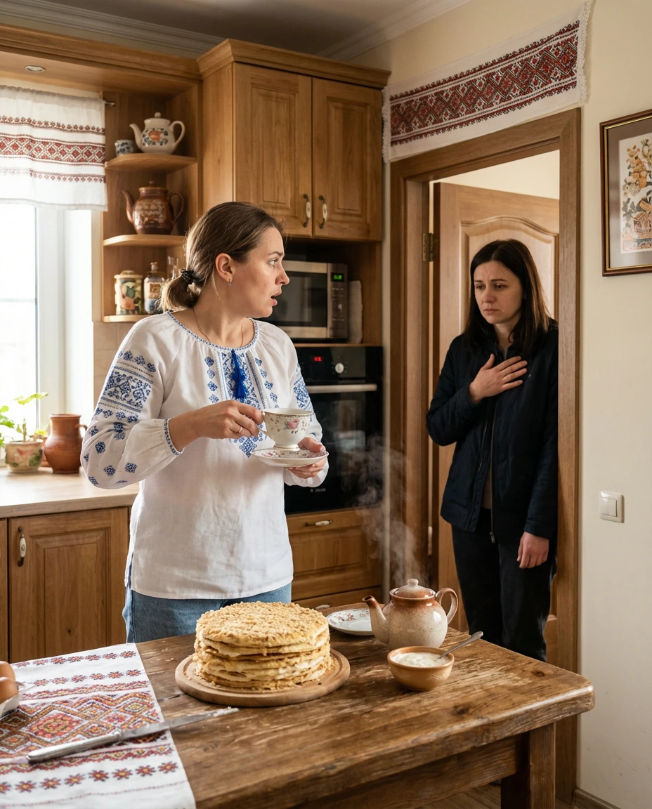 Оксана пекла торт собі на День народження, коли до неї зайшла подруга Віра. – О, ти вже готуєшся? – усміхнулася Віра, побачивши коржі. – Так, вирішила Наполеон спекти. Віктор його дуже любить, – відповіла Оксана, наливаючи чай. – Доречі, про Віктора. Не знаю навіть, як тобі сказати, – зам’ялася Віра і зупинилася. – Та кажи вже? Щось сталося? – поквапила подругу Оксана. – Віктор твій, знайшов іншу! – раптом видала Віра. Оксана застигала, вона не могла повірити у почуте