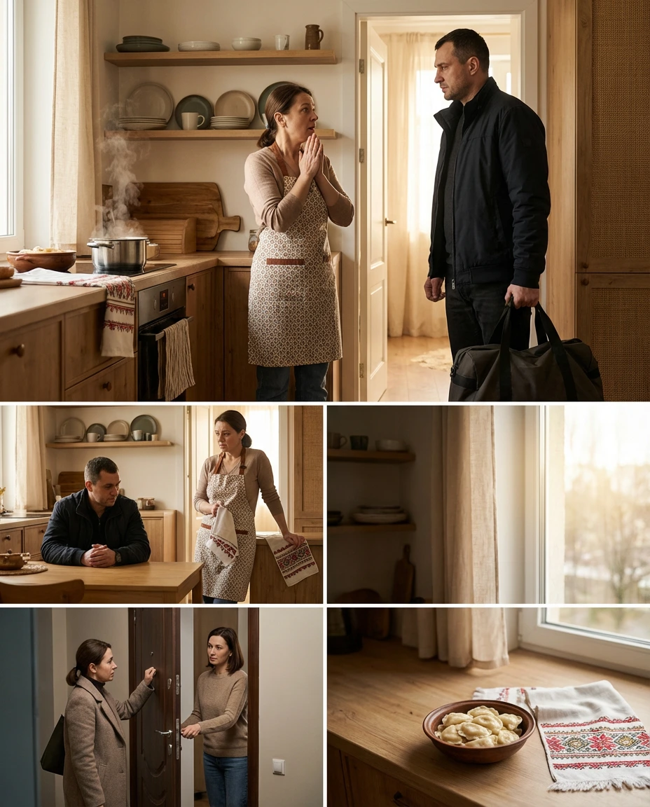 Ніна поствавила воду на вареники, коли пролунав дзвінок у двері. На порозі стояв син з сумкою в руках. – Що сталося, Сергію? – вигукнула мама. – Все! З Оленою розлучаюся! – рішуче промовив він. – Чому? – захвилювалася Ніна. Сергій не відповів, і мовчки пішов на кухню. Коли син заснув, Ніна зібралася і поїхала до невістки. – Може хоч ти поясниш, що у вас сталося? – сказала свекруха, коли Олена відкрила двері. – Заходьте, залюбки поясню, – відповіла невістка. Ніна зайшла в квартиру і приготувалася слухати