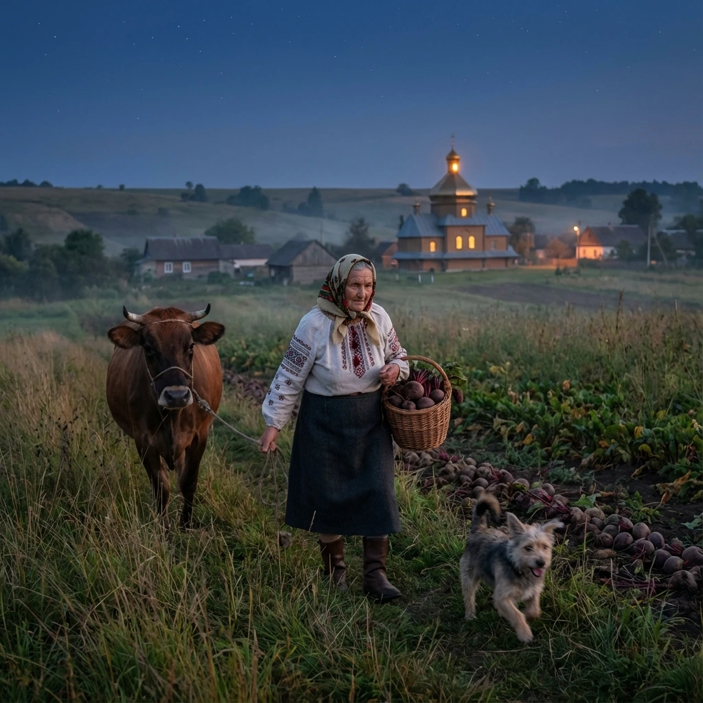 Якось я пригнала корову з пасовиська і, хоч було вже пізно, пішла в поле досапати буряки. А мені телефонує сусідка: пес, каже, гавкає дуже, рветься, а чого — невідомо. А в мені наче похололо, я побігла до хати. Дорогою різні думки в голову лізли, бігла хвилин п’ять, а здавалося 2 години.