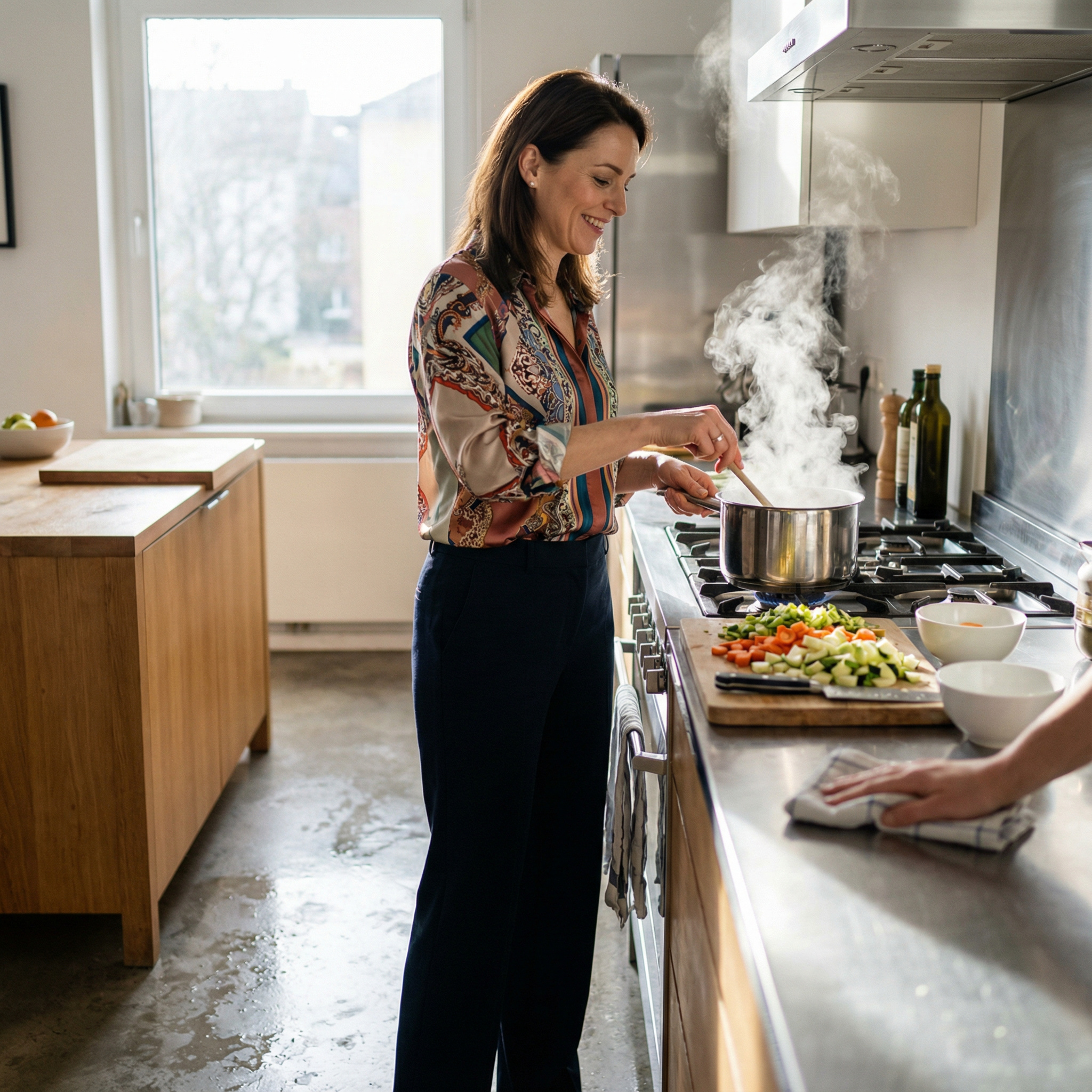 — Чому тоді, коли ми з Андрієм приходимо, ти так не бігаєш? — Віка підійшла ближче до столу. — Чому для Ігоря завжди найкращі шматки, нові рецепти і три види гарячого?