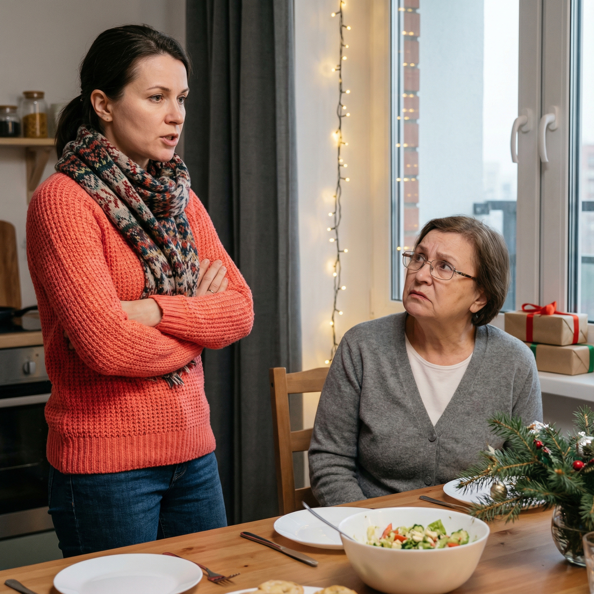 – Марино, люба, я чула, у тебе фінансові труднощі? – Жодних труднощів, тітко Людо! Просто не хочу більше одна тягнути Новорічне свято для всієї рідні! – Але ж ми сім’я, доню. Хіба можна рахувати гроші в сім’ї? – Можна! І треба! Саме у сім’ї потрібно бути чесними один з одним