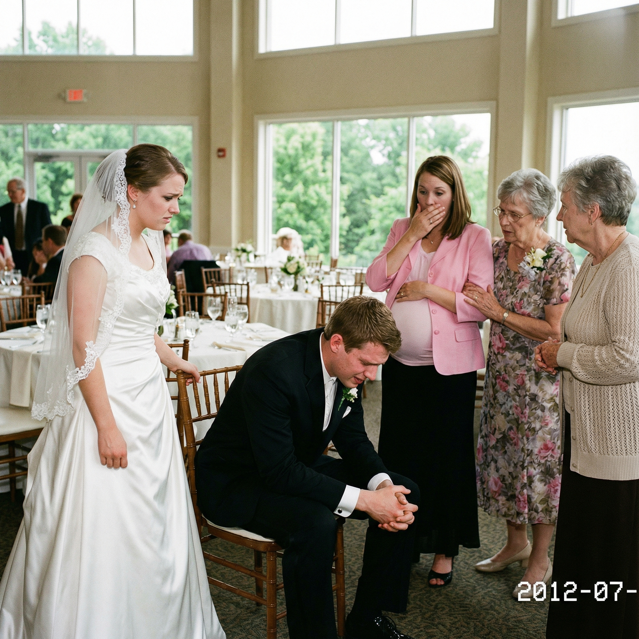 “– Все звалилося раптово! Близько дев’ятої вечора в ресторан увійшли дві жінки. Одна молода і явно в положенні, інша – старша. Вони пройшли прямо до столу молодят. – Денис! – Закричала молодша жінка. – Ти що твориш?