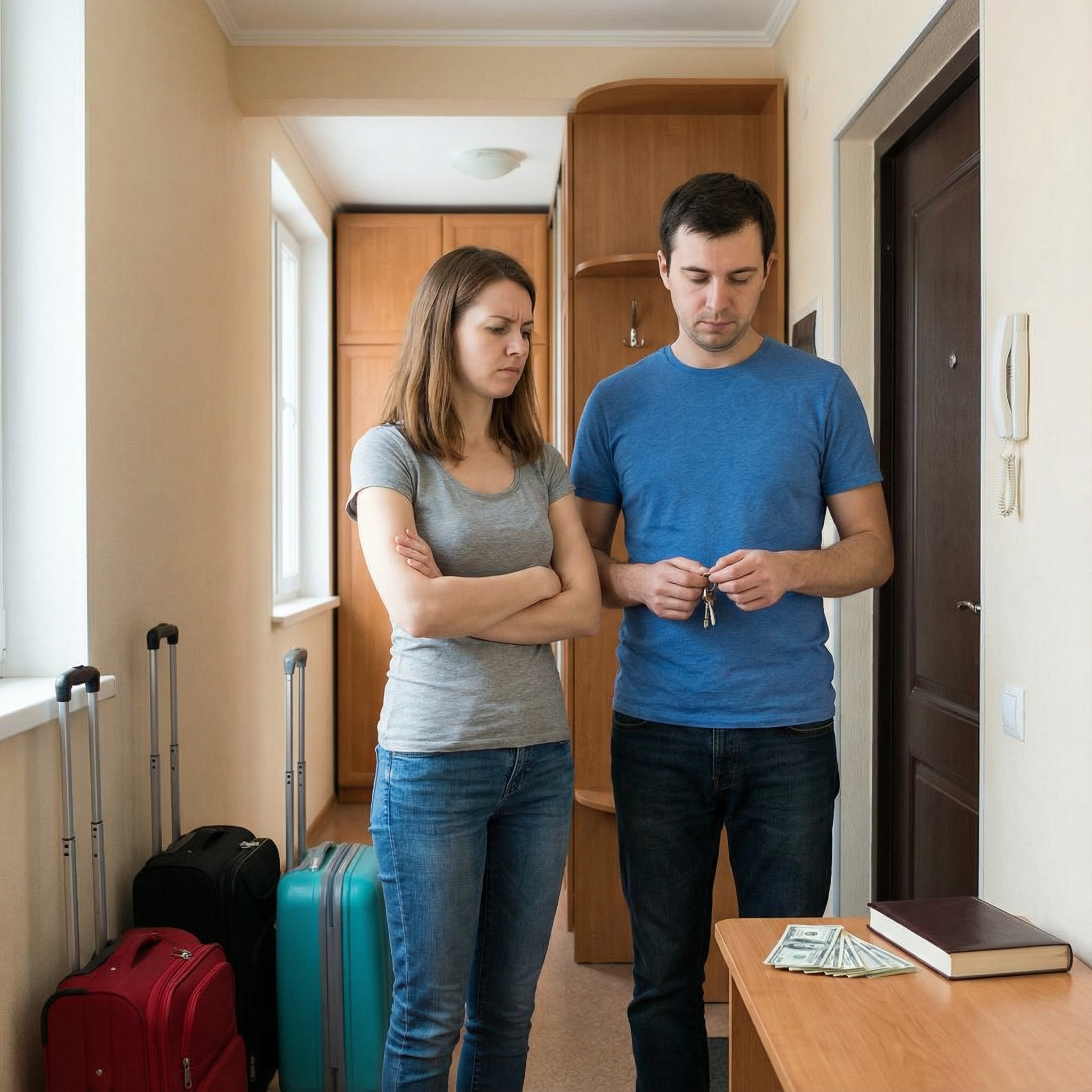 – Ти вважаєш гарною ідеєю залишити ключі від нашої квартири твоїй матері?