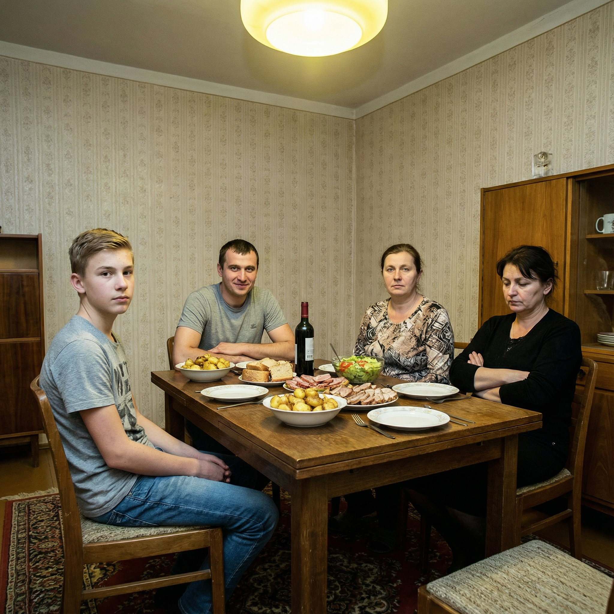 “— Мене, між іншим, турбує, що ти живеш як пані, а мій молодший син ледве на життя наскрібає!