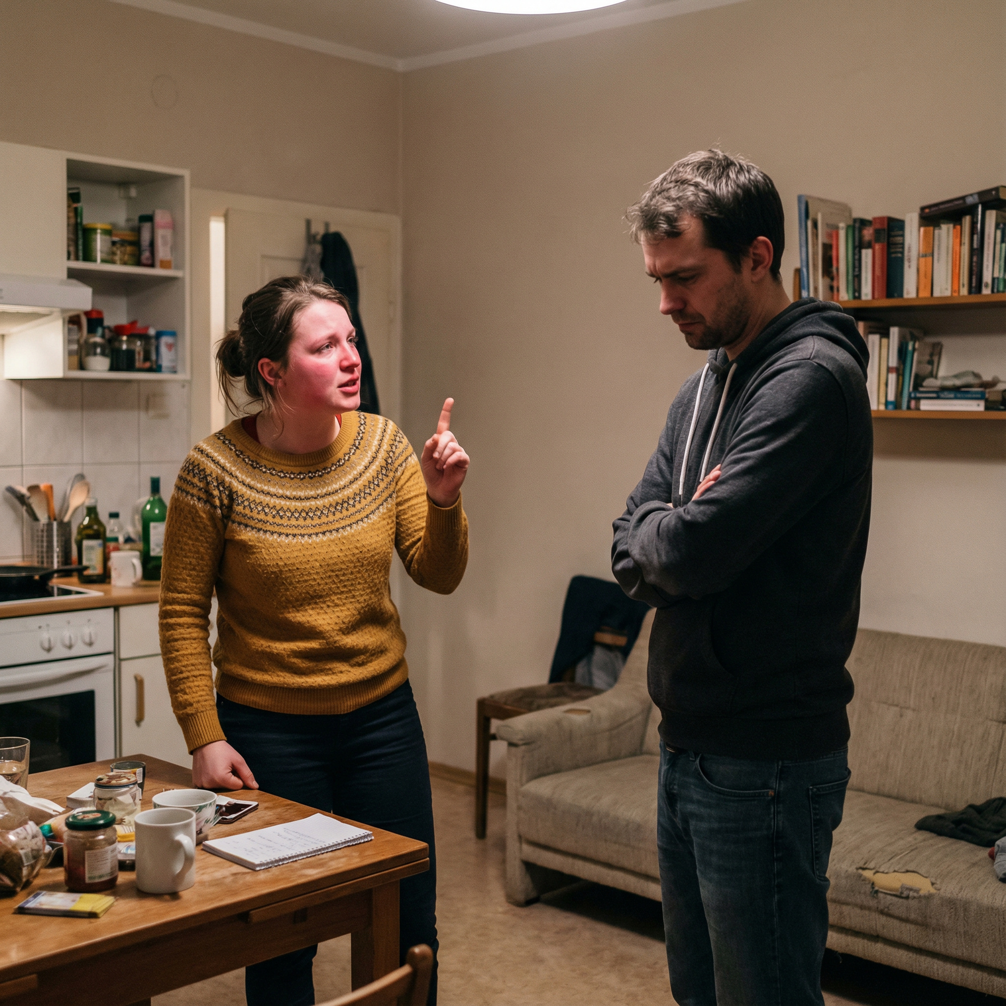 “— Твоя мати сьогодні влаштувала скандал моїй мамі, приїхавши до неї на роботу! Вона звинувачувала її в тому, що вона мене погано виховала! Слухай! Якщо ти з нею не розберешся, то вона взагалі більше не з’явиться у нас на порозі! Мене це все вже дістало!