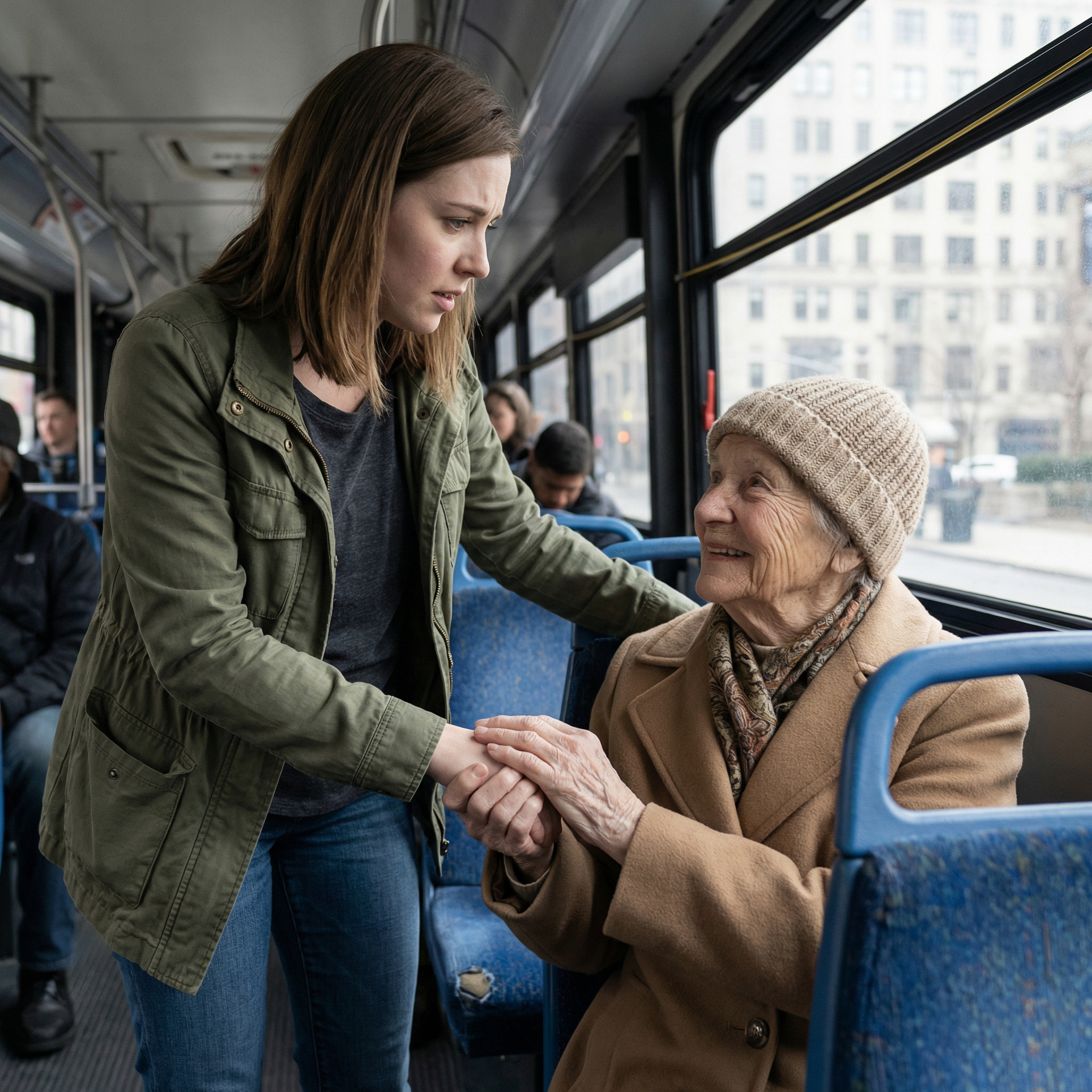 Поспішаючи додому по УДЗ, вона поступилася місцем в автобусі літній жінці. Але щойно крижані пальці стиснули її зап’ястя…