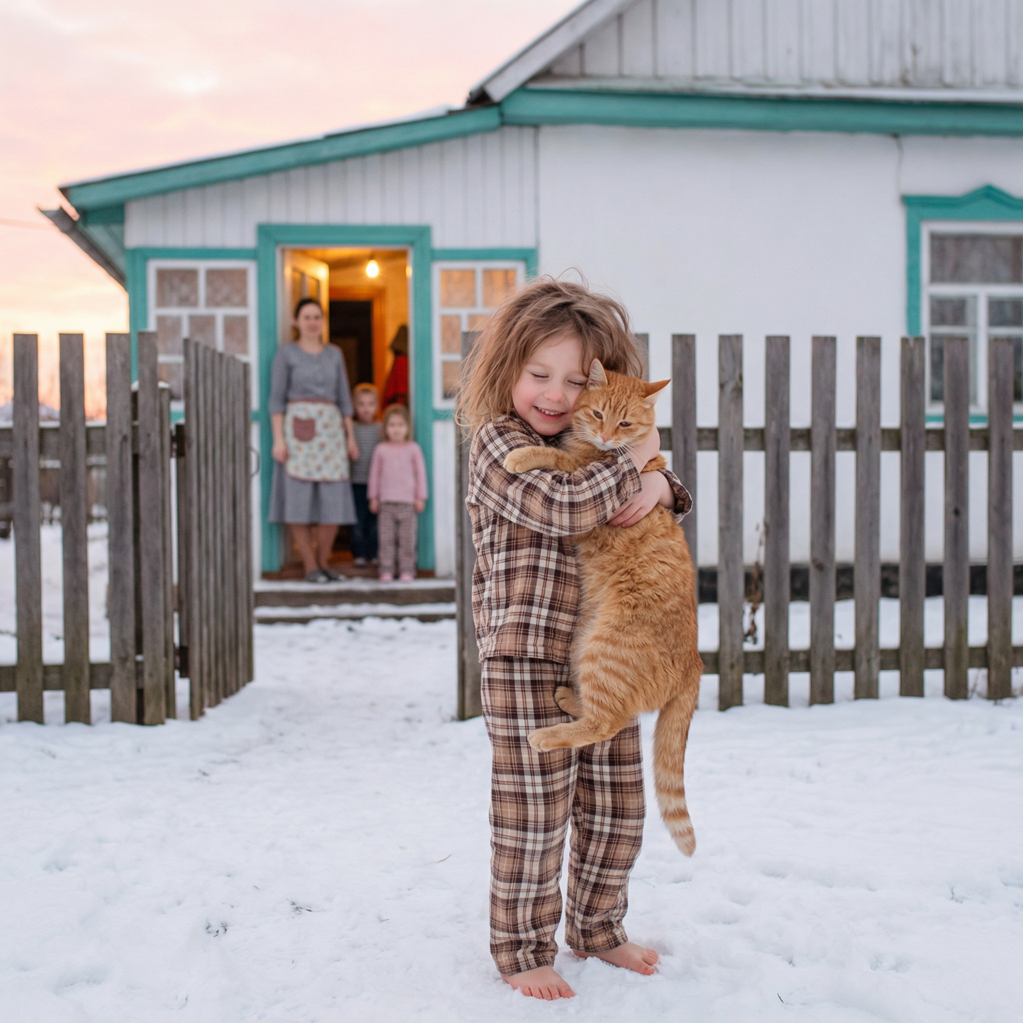 “— Тату, не увозь! — схлипнула молодша дочка, Катруся, семирічна, з почервонілим від сліз носом. — Дашку не можна віддавати, вона ж наша! – Твоя Дашка, – батько різко смикнув кермо, – скрізь гадить. Всюди! І в коридорі, і біля грубки, і вчора у взутті купу лишила. А куди належить, ходити не хоче. Мені що, з нею робити? — Але ж тато…