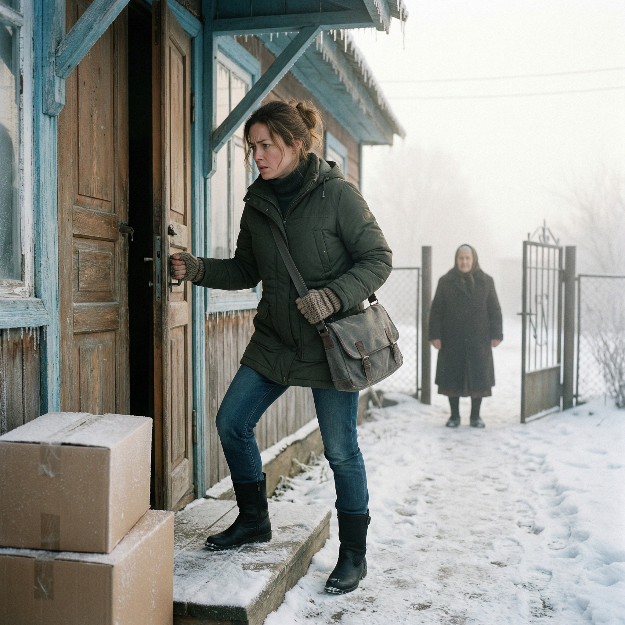 Жінка, яку Тоня бачила ранком, сиділа на коробках. Нікуди не пішла, ніхто за нею не прийшов. Їй було близько сімдесяти. – У вас щось трапилося? Ви загубилися? До кого ви приїхали? – До себе, ось … – Жінка простягла записку з адресою. – Але тут такої адреси нема