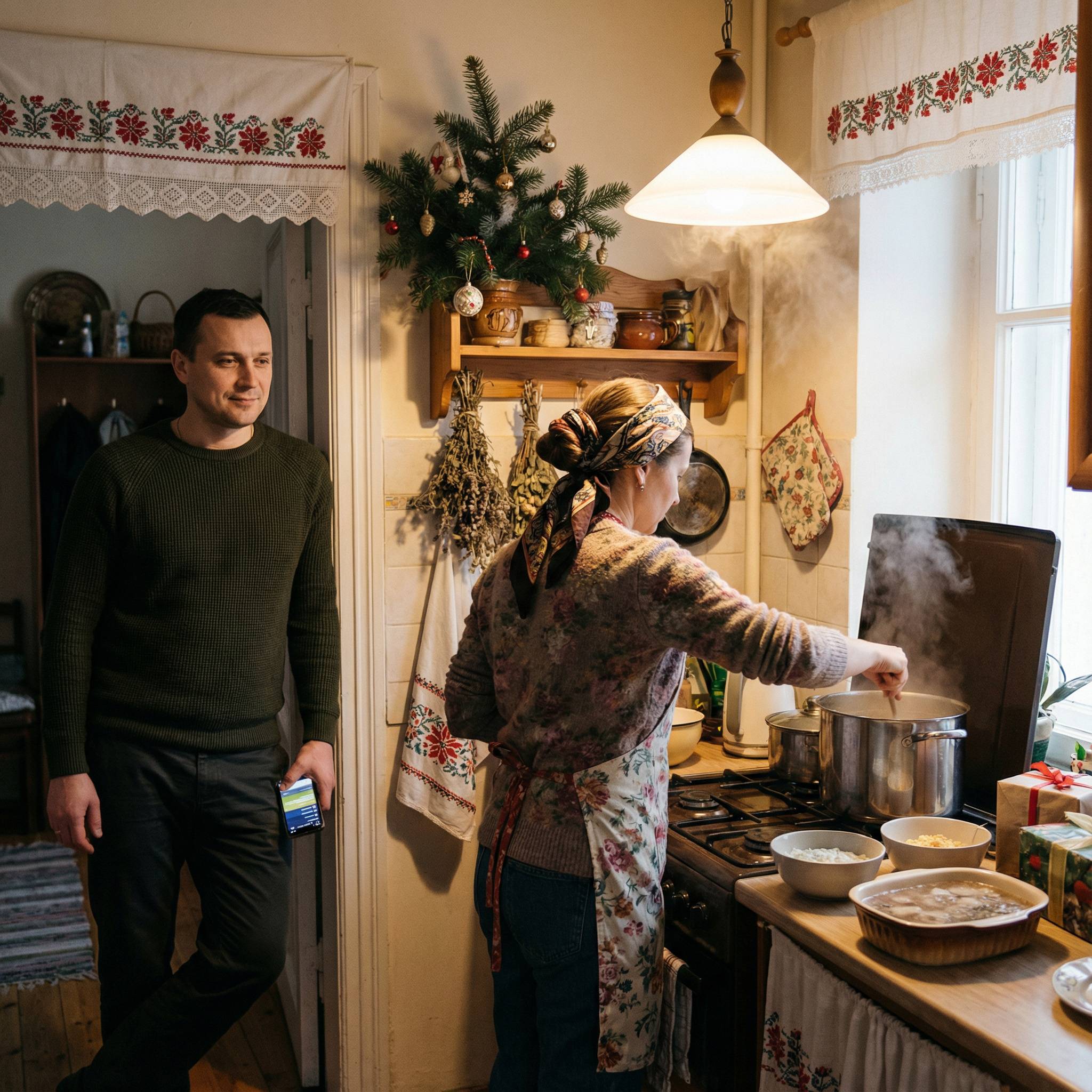 Олю, ти вже закінчила з холодцем? — Остап випромінюючи святковий спокій. Чоловік був у новому пуловері, пахнув дорогим одеколоном і тримав у руках телефон, який без упину вібрував від сповіщень. — Майже. Але я вже не відчуваю ніг. Може, ти допоможеш мені хоча б винести сміття і протерти підлогу? — Ольга навіть не підняла голови, боячись, що якщо зупиниться, то просто впаде. — Ой, ну не починай! Я ж тільки-но сів за планшет, треба ж розіслати вітання усім. Слухай, я тут подумав. Завтра ж перше січня, свято святе! Чого нам сидіти вдвох? Я зателефонував братові, кумам, мамі своїй. Сказав, щоб до другої години дня всі були у нас. Людей п’ятнадцять буде. Погуляємо, як у старі добрі часи! Ольга повільно поклала ніж на дошку, не могла повірити в це. — Ти запросив п’ятнадцять людей? На завтра? Остапе, я мріяла про один-єдиний день тиші. Я хотіла просто дивитися у вікно і нічого не різати і не готувати. Я виснажена. — Ну що ти за людина така! Сім’я — це ж головне. Мама так чекає цього обіду. Тобі що, важко доварити ще трохи картоплі? Не псуй свято. Ми ж українці, гості в хаті — Бог у хаті! Він пішов у вітальню, залишивши Ольгу в оточенні брудних каструль та глибокої, чорної образи, яка почала повільно заповнювати її душу