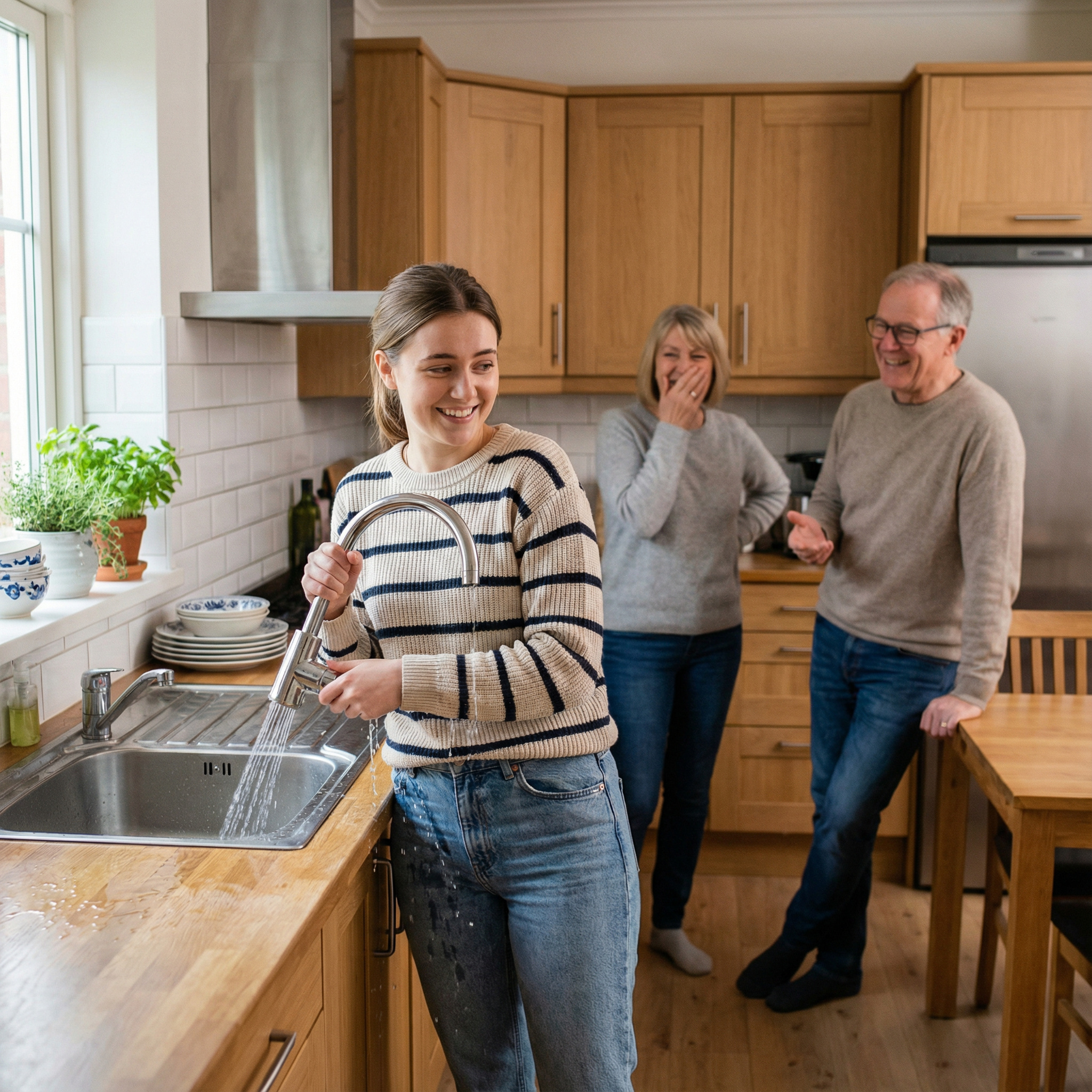 – Ти що? Батькам ти сподобалася і навіть дуже! А мама не плакала, вона реготала! Коли вона вперше прийшла до майбутніх свекрів, вона їм кран на кухні виламала. – Так завзято взялася «тарілочки сполоснути»