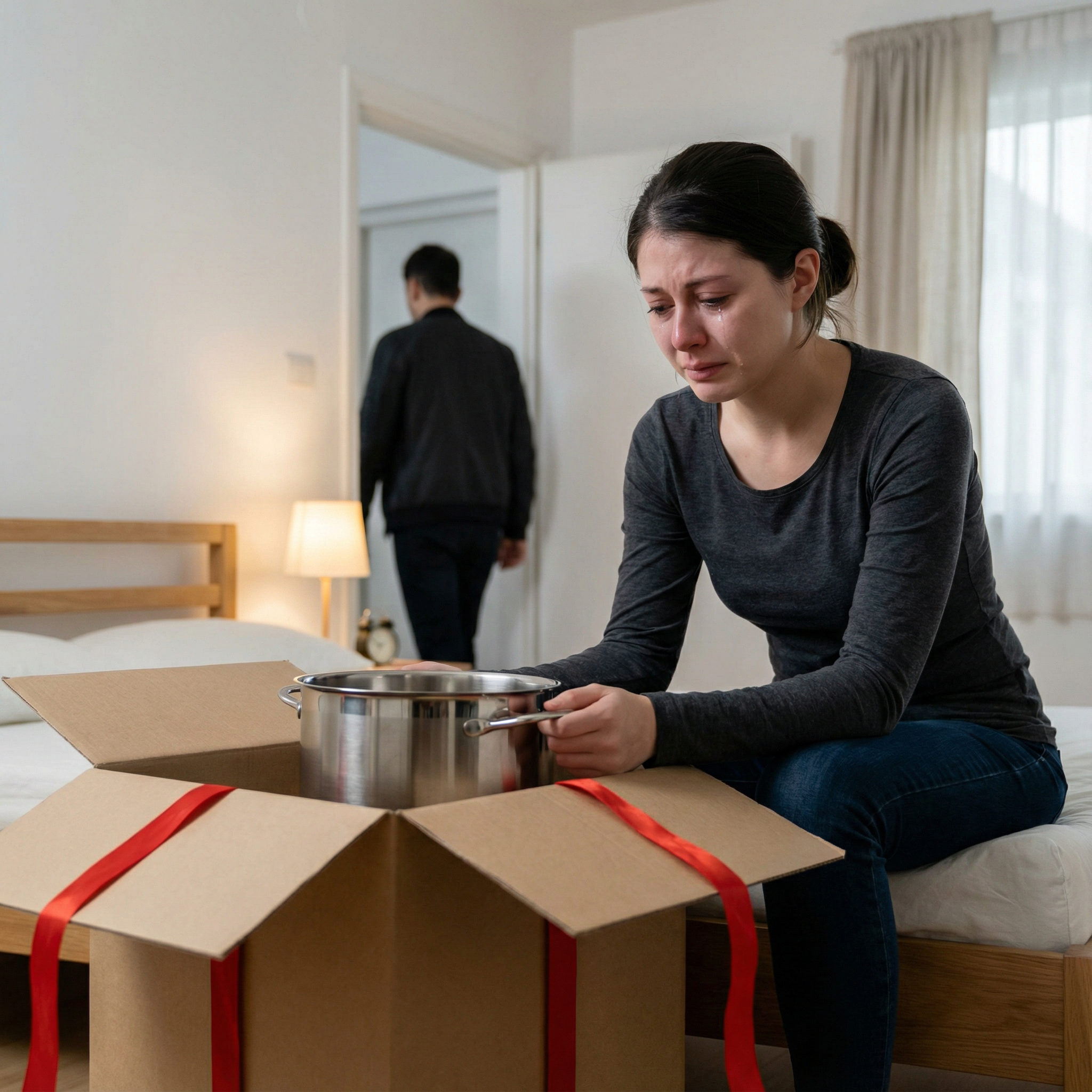 – Мамі на день народження ти купив каблучку, а мені каструлю по акції?