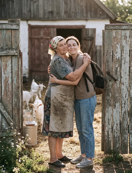 Катя вийшла з автобуса недалеко від рідного села.