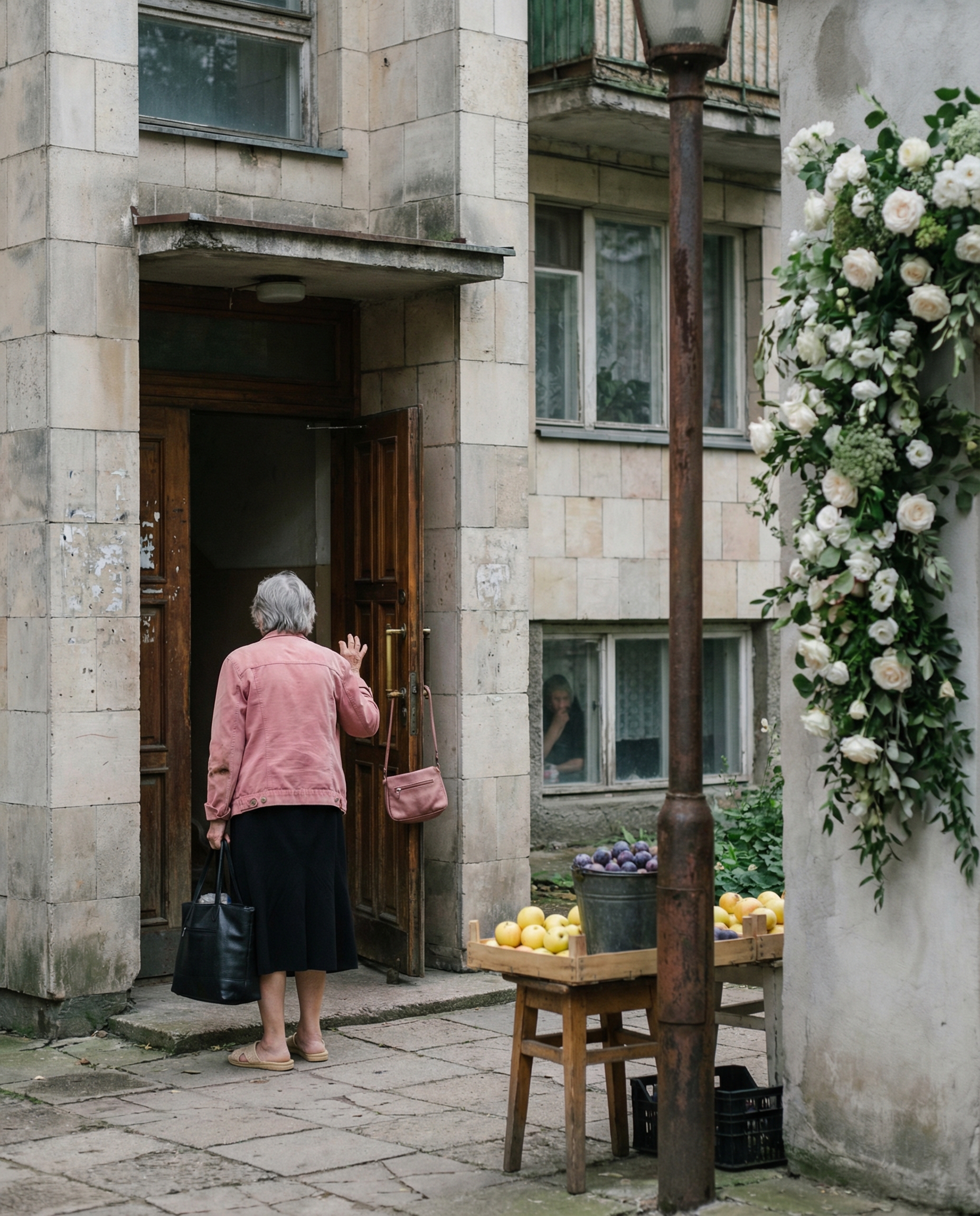 Дмитро повернувся у рідне селе. Зайшов до батьківської хати, поставив речі і одразу вирішив відвідати могилки батьків. На цвинтарі стояла тиша. Дмитро довго блукав по доріжках, і тільки по табличках зміг знайти рідних. Їхні пам’ятники були поруч. – Заросло все як, – зітхнув він.  Дмитро взявся до роботи, і вже через півгодини могилки були прибрані. Він поклав біля пам’ятника квіти, попрощався з батьками і пішов. Вже біля воріт Дмитро зустрівся з якоюсь жінкою. – Дмитро? – сказала вона. Чоловік глянув на незнайомку, придивився і застиг на місці, не вірячи своїм очам