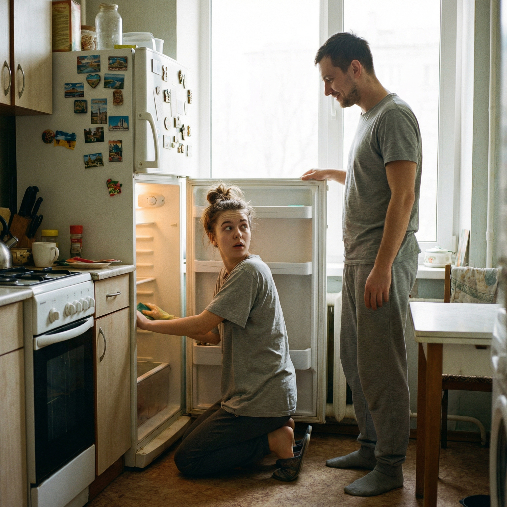 Настя мила холодильник, як раптом на кухні зʼявився її чоловік. – Микольцю, а ти чого так рано сьогодні? – здивувалася жінка. – Привіт, кохана! Так я ж відпросився раніше. Ти що забула куди ми завтра їдемо? Настя задумалася і раптом спохмурніла. – Ох, це вже завтра? – запитала вона. – Може перенесемо, га? – Е, ні! Все, збирай речі! Їдемо в село. Зранку Настя стояла у дворі в свекрухи. Коли вона її побачила, то застигла від здивування