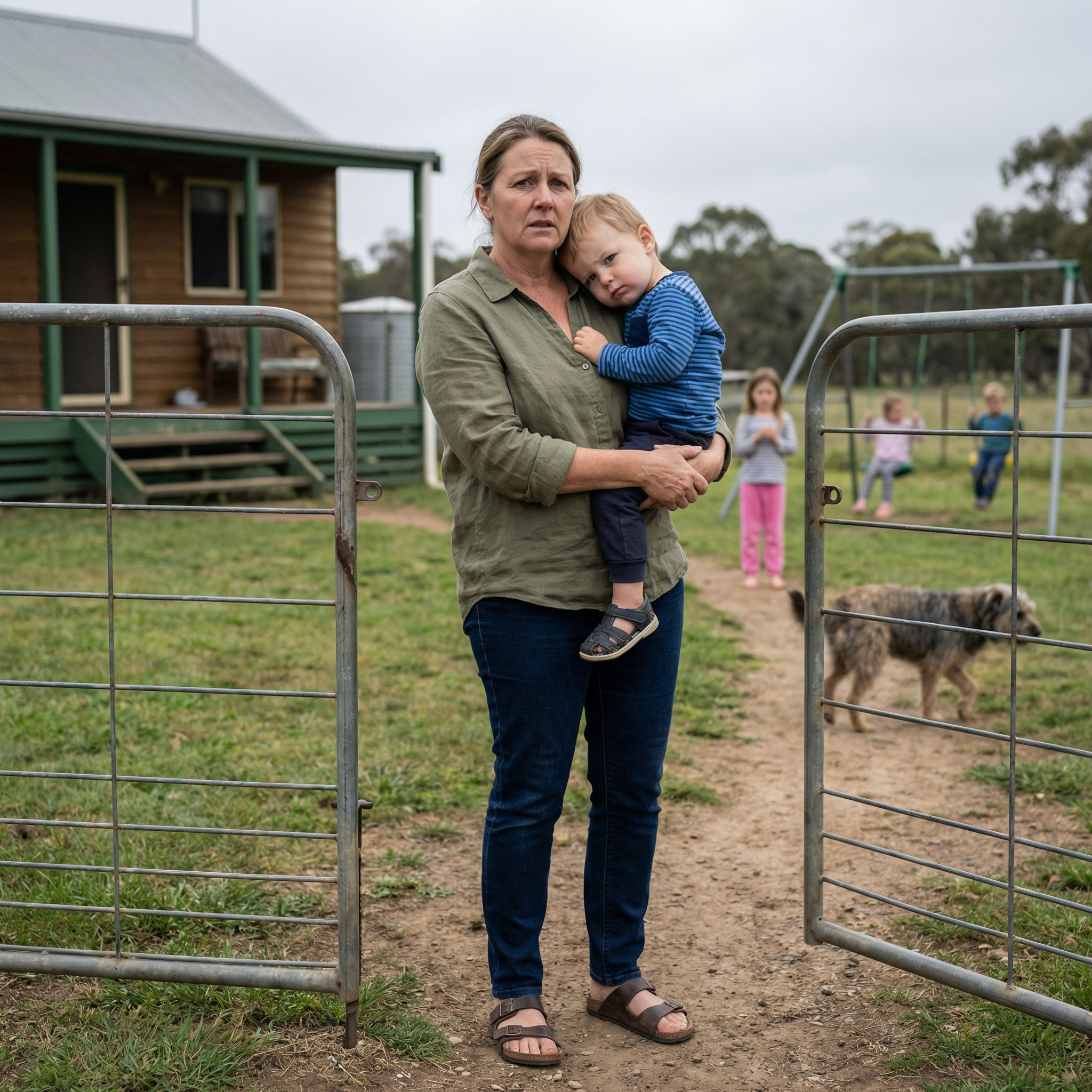 Ще до того, як я відкрила хвіртку, я почула дитячі голоси. Так і є. Син і дочка Лариси вже грали на подвір’ї. Я зайшла, мама сиділа на в саду на лавці і, побачивши мене, вона зніяковіла. А з будинку в цей момент вийшла Лариса