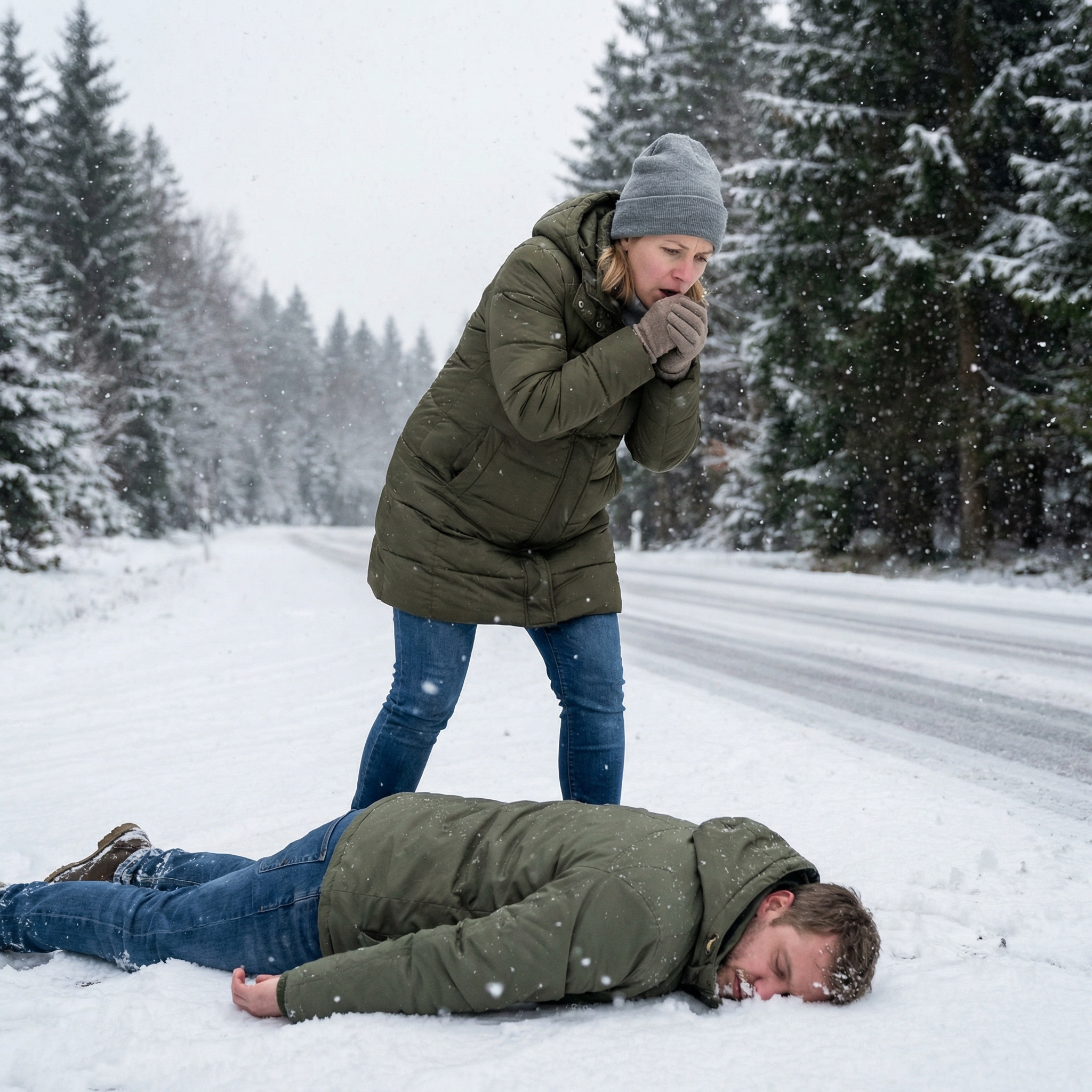 Таксистка, яка була при надії, підібрала на трасі непритомного чоловіка… а за місяць до неї приїхав розкішний автомобіль