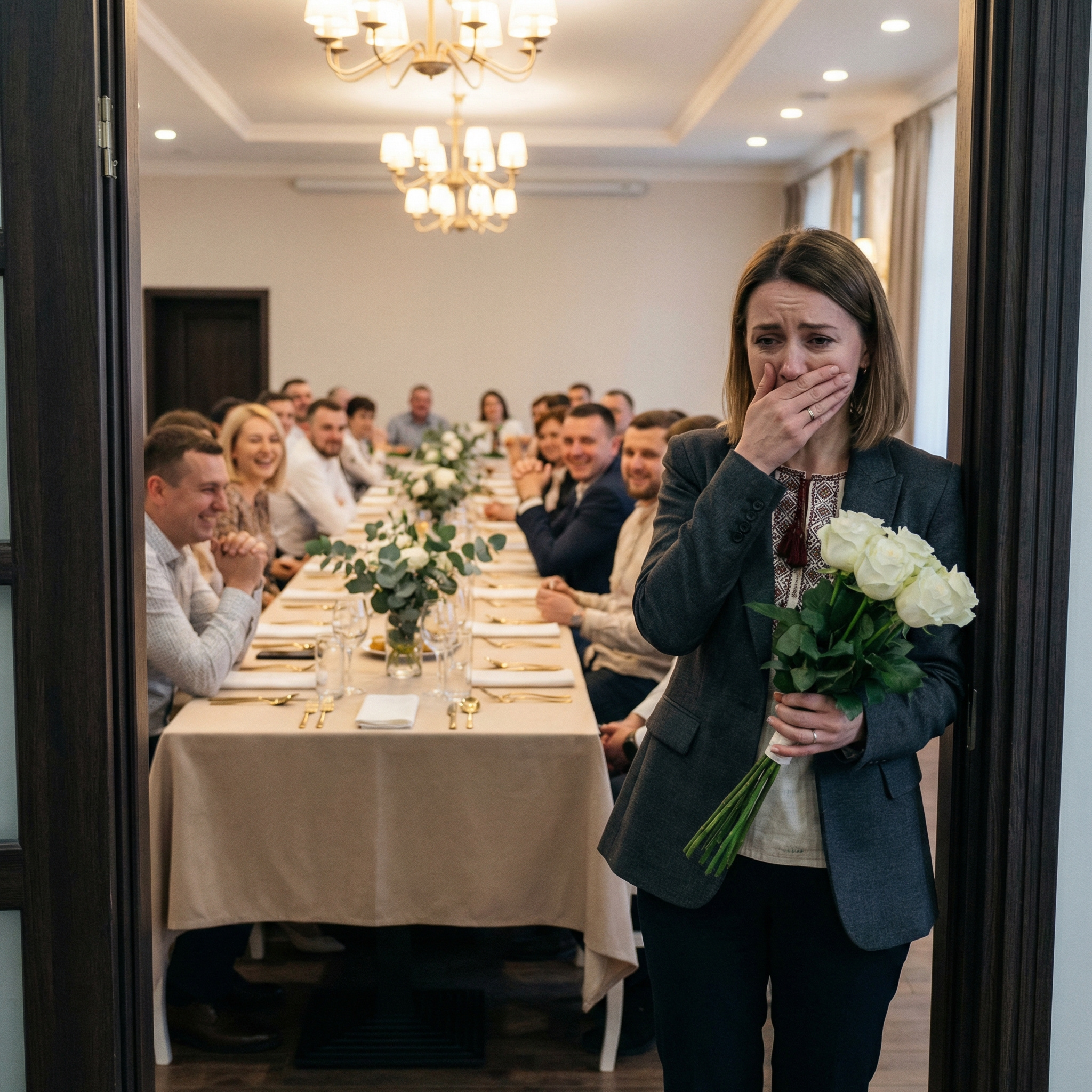 — Ігорю, а де мені сісти? ..— Не знаю, розберися сама. Бачиш, усі зайняті розмовою…Хтось із гостей хіхікнув… — Може, Олена посидить на кухні? — Там якраз є табуретка…На кухні… Як прислуга…