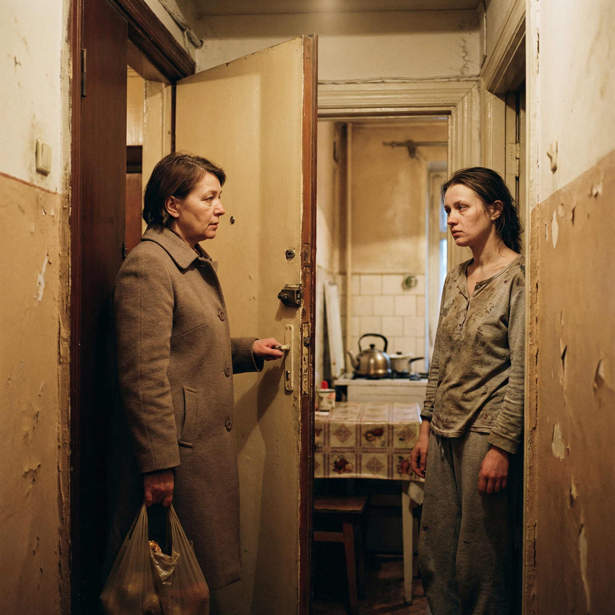 — Галя, де моя сіра водолазка? І чому в холодильнику немає сиру? Мати вчора спеціально просила купити. Галина завмерла біля раковини з тарілкою в руках. Віктор стояв у дверях кухні, вже одягнений для виїзду на об’єкт, роздратовано запізнюючись. За його спиною маячила постать свекрухи в запраному халаті. — Водолазка в шафі, на полиці з зимовими речами, — тихо відповіла вона. — А сир… у мене не було грошей. — Як це не було? — Валентина Павлівна протиснулася повз сина. — Вітенька тобі минулого тижня гроші давав!