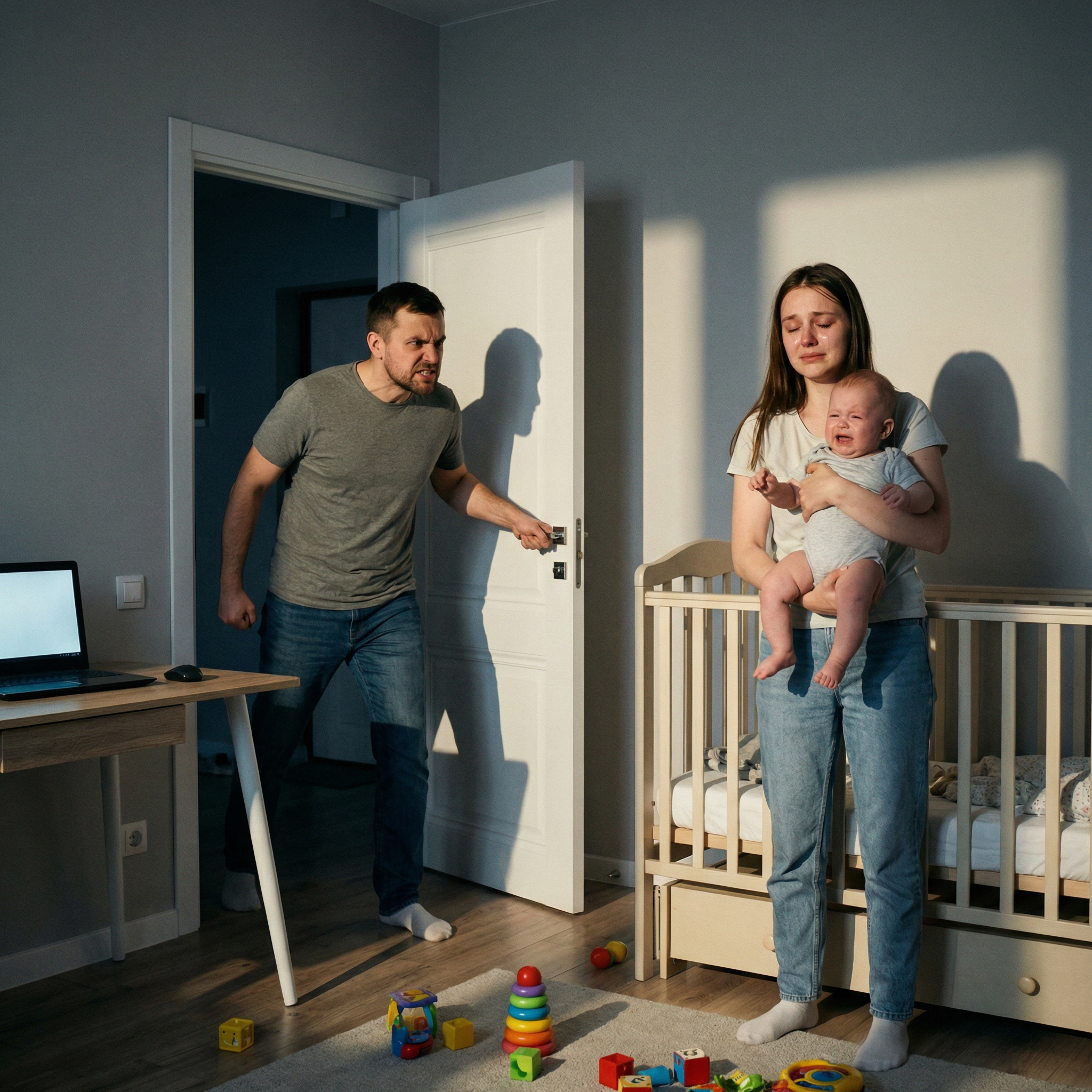 — Заспокой його, нарешті! Чого він так кричить? Я не можу працювати! — Сергій влетів у кімнату, і двері з розмаху грюкнули об стіну. Його обличчя було перекошене, в очах стояла та біла, сліпа лють, від якої мурашки побігли по спині Аріни. Вона згорнулася, притиснула до плеча Влада, який захлинався плачем. Грудка підступила до горла, гаряча і колюча… До цього він був іншим: голос м’якший, руки ніжні, слова… слова були як мед. Тепер же дивився на неї і на її сина, як на прикру перешкоду, яку ось-ось кине в сміттєвий бак.