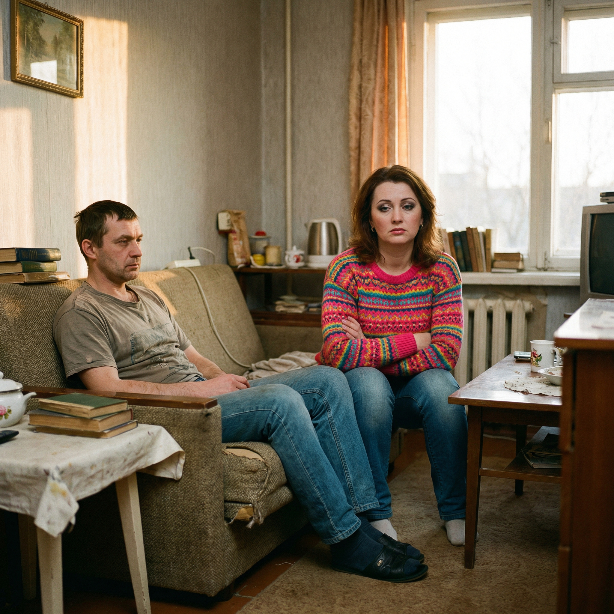 Однак Ліда помилилася. У будинку матері Родіон начисто забув про те, що існує диван. А також комп’ютер і телевізор. Навіть телефон мати у нього з рук відбирала і відправляла на чергове «завдання»