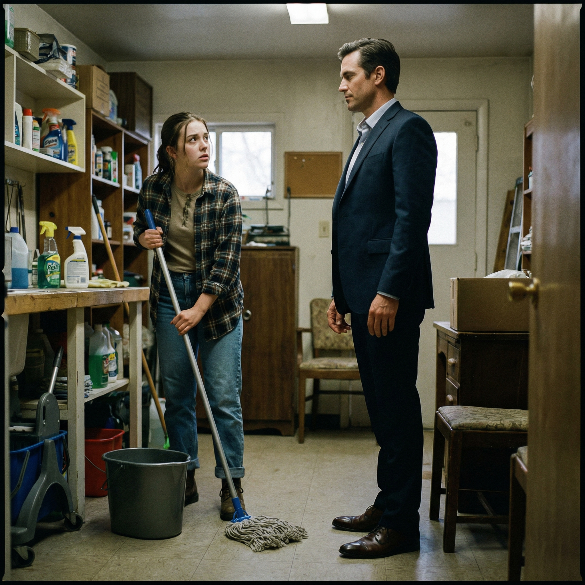 — Завтра ввечері у мене ділова зустріч. Потрібна жінка поруч, для солідності. Будете сидіти, мовчати, кивати, якщо попрошу. Дві години максимум. Заплачу стільки, скільки ви тут за три зміни отримуєте. Ольга поклала ганчірку на відро, повільно зняла гумові рукавички. Він чекав відповіді, але не як людина, яка запитує, а як той, хто вже знає, що скажуть «так». Тому що в неї кредит. Тому що вона мати. Тому що просто вибору немає. — Що одягнути? — запитала вона.