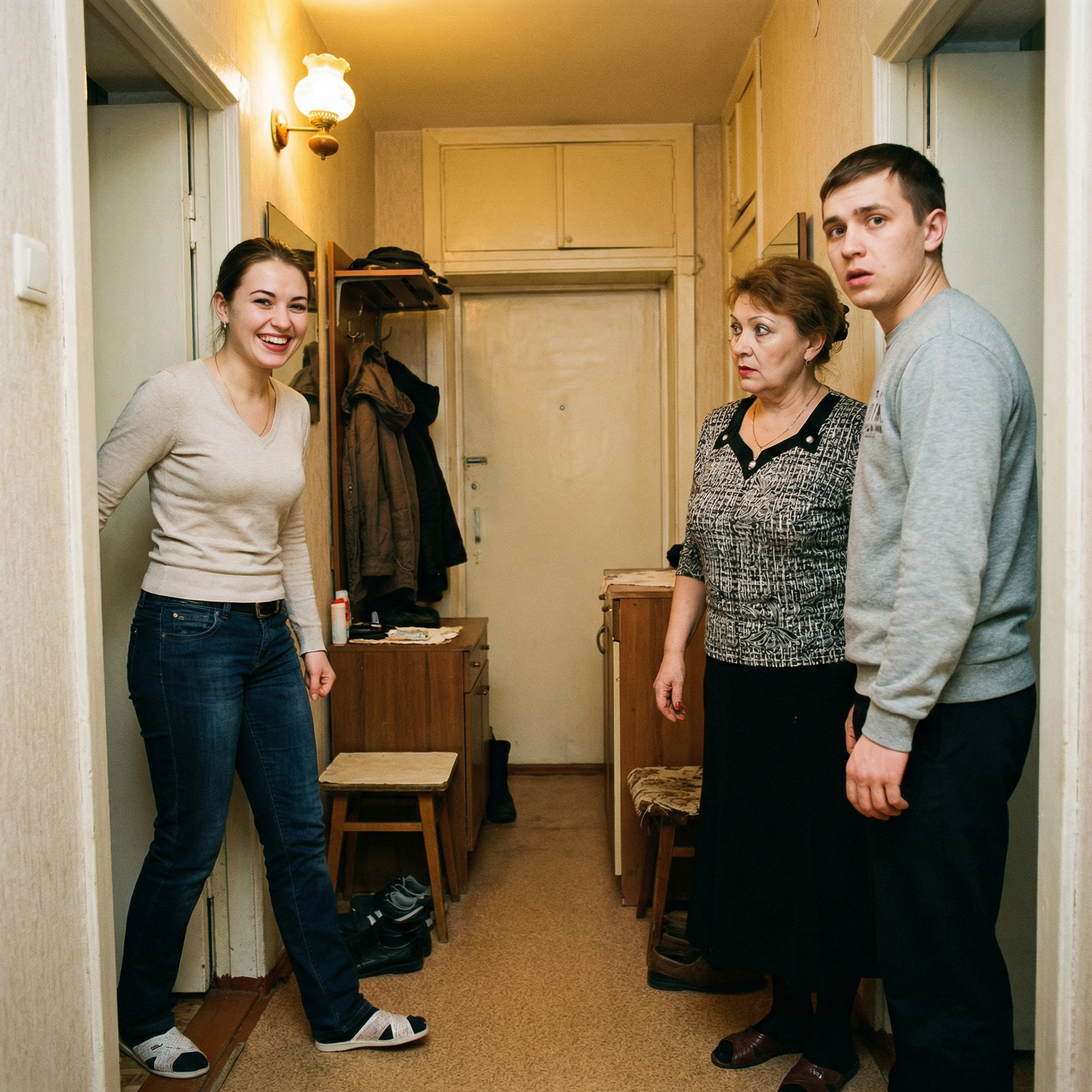 — А ось і ми! – з широкою посмішкою Міла ступила на поріг тепер уже своєї квартири. — Ми? – Ніна Костянтинівна запитально подивилася на сина, але Вадик, мабуть, не був у курсі. – Ну так! У мене для вас сюрприз. Через п’ять хвилин Вадик викликав швидку для матері, яка стогнала на дивані в кухні. Такого сюрпризу від поступливої невістки не могла очікувати навіть вона!