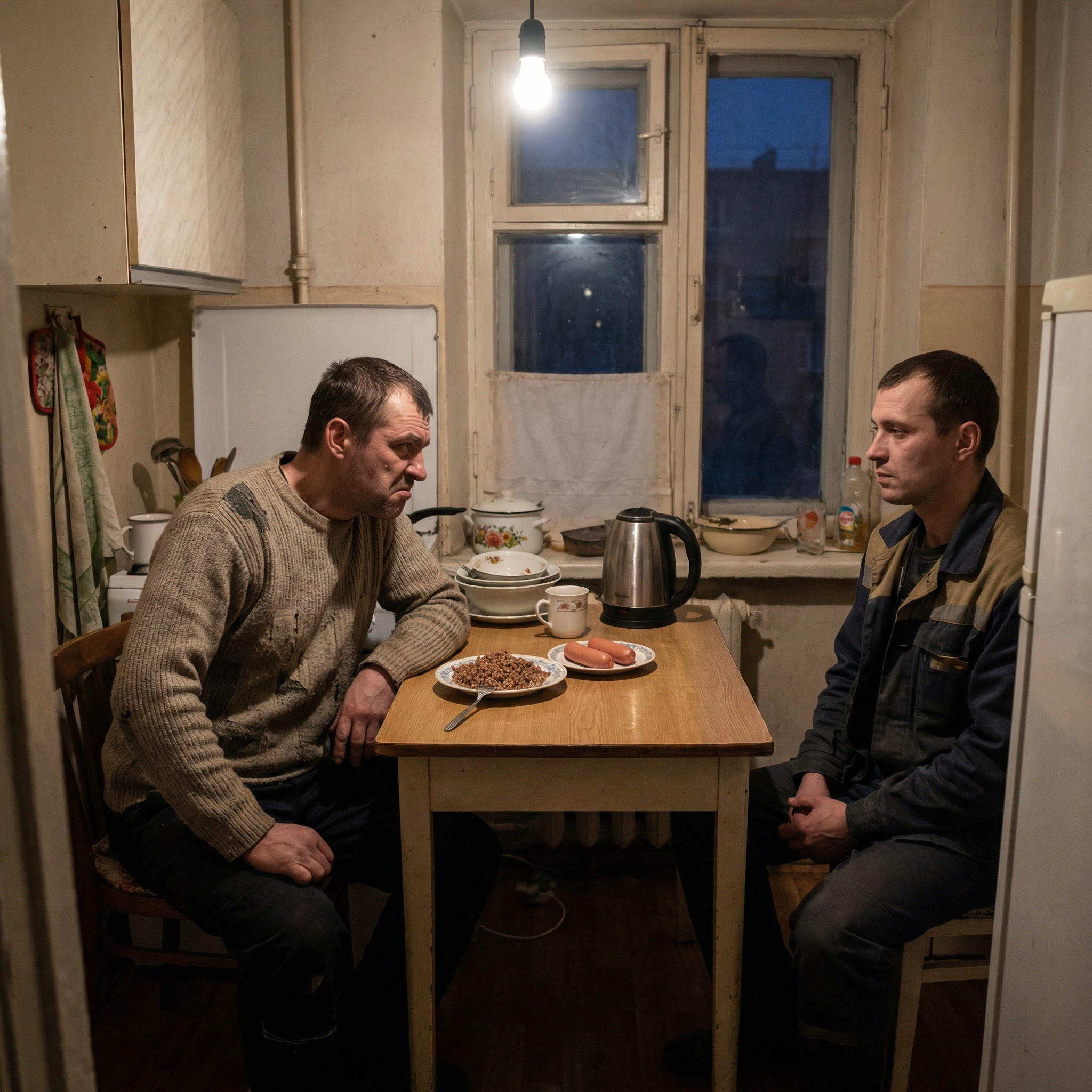 — А нічого іншого немає? — скривився Олег, коли перед ним опинилася тарілка з гречаною кашею і двома сосисками. — Я не їм гречку. Ти ж знаєш, брате, — сказав він Льоші. — А що б ти хотів, щоб я приготувала? — голос Інни, дружини Олексія, став небезпечним. — Ну… хотілося б м’яса, звичайно, але курка теж підійде…