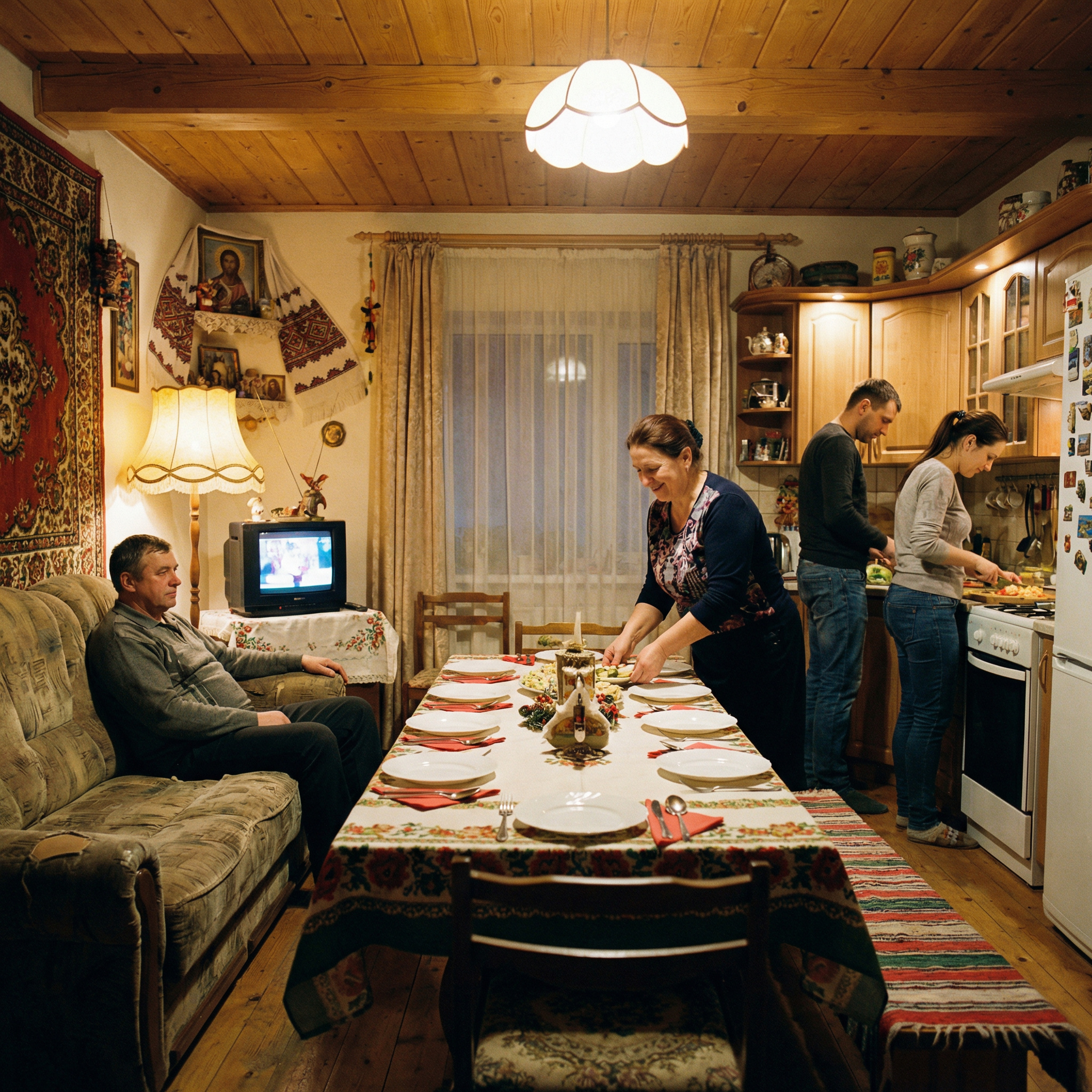 Іван дивився телевізор, дружина розставляла тарілки на святковий стіл, а на кухні невістка Світлана з сином Петром готували олів’є. – Принеси мені ще дві вилки з кухні, – попросила дружина у Івана. Чоловік неохоче підвівся з дивану, вийшов в коридор, як раптом почув, що Світлана з Петром про щось шепочуться на кухні. Іван підійшов ближче, розмова була явно про нього. Чоловік прислухався і ахнув від почутого