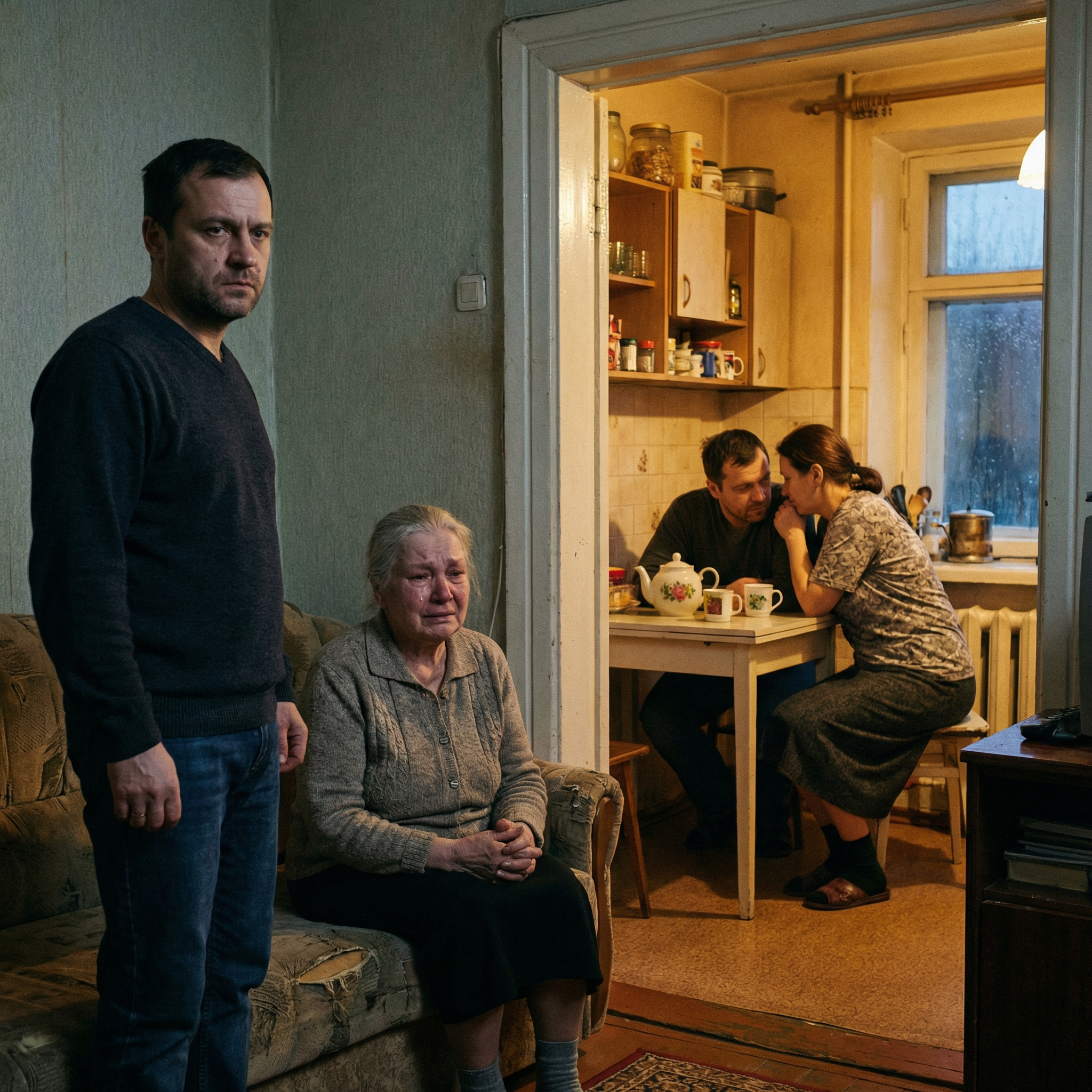 Марія все життя прожила у селі і от на старості змушена була жити в квартирі сина й невістки. Вона переживала, думала, що всім заважає. Якось вона попросила сина відвезти її в село до сусідки Ганни. – Синку, ми будемо удвох з нею жити, ми подруги. – Мамо, бабусі Ганни не стало… Вже два місяці як. Марія заплакала. А згодом вона помітила, що син з невісткою щовечора шепочуться на кухні