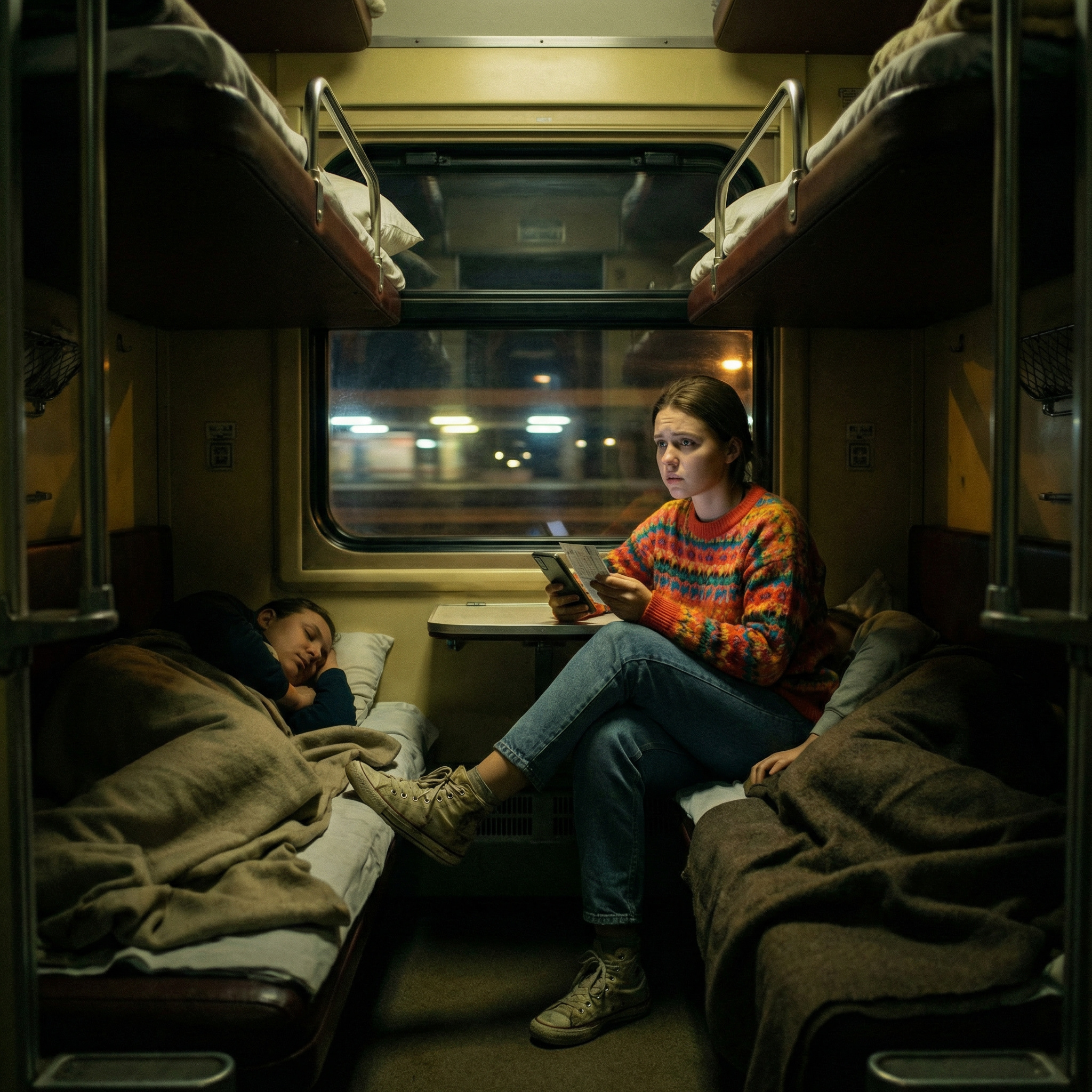 Оля їхала додому із заробітків. Поїзд заколисував. Весь вагон спав, та Олі не спалося, Оля переживала. Найбільше вона переживала, як її зустрінуть вдома. В голові крутилися спогади. Хіба багато вона в житті хотіла? Хотіла щастя і жити безбідно. Та вийшло зовсім навпаки