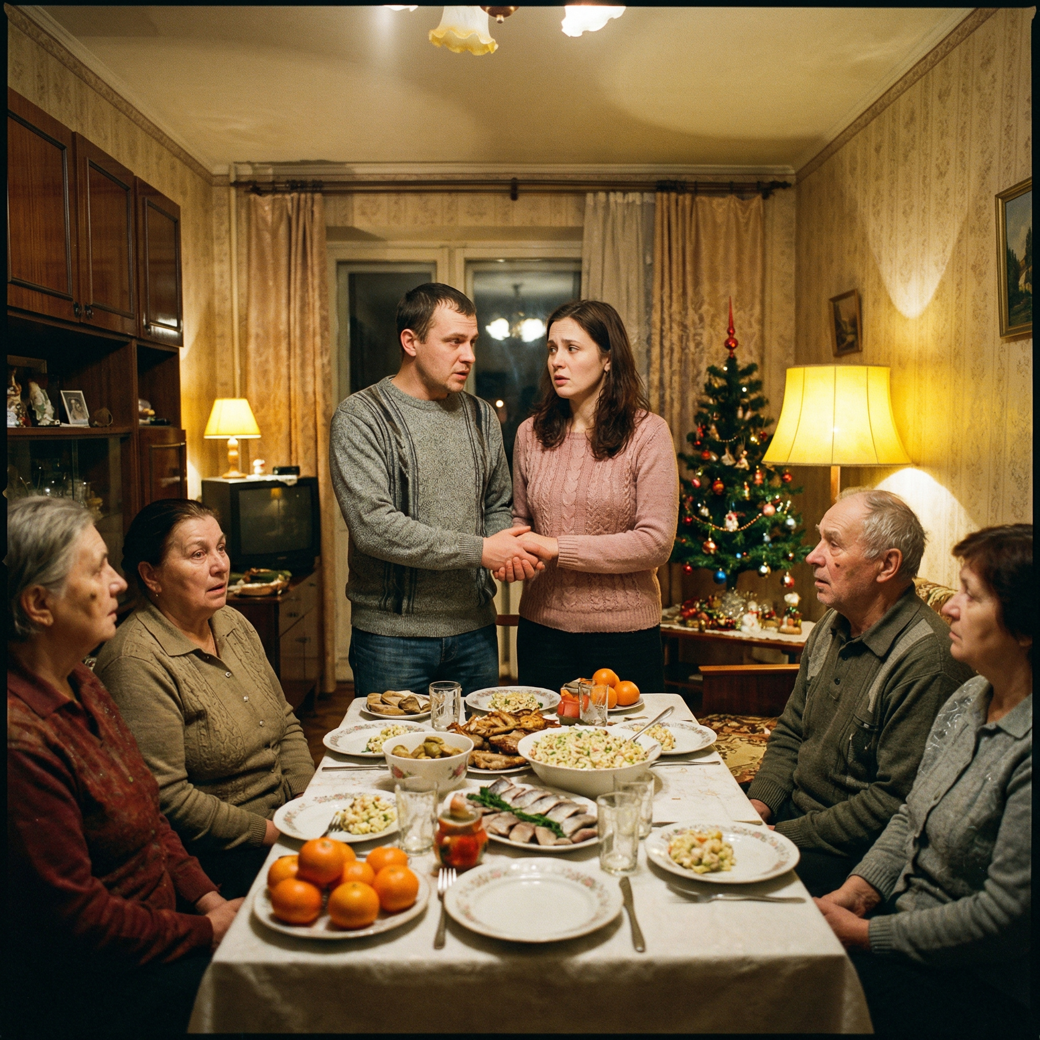 Перед Новим роком ми з дружиною зібрали родину і повідомили, що купили земельну ділянку. Попросили в батьків трохи грошей, щоб побудувати будинок. Моя мама сказала, що вона гроші дасть тоді, коли таку саму суму дасть і моя теща. Дружина, після цього, покликала мене в іншу кімнату і розказала правду про свою маму