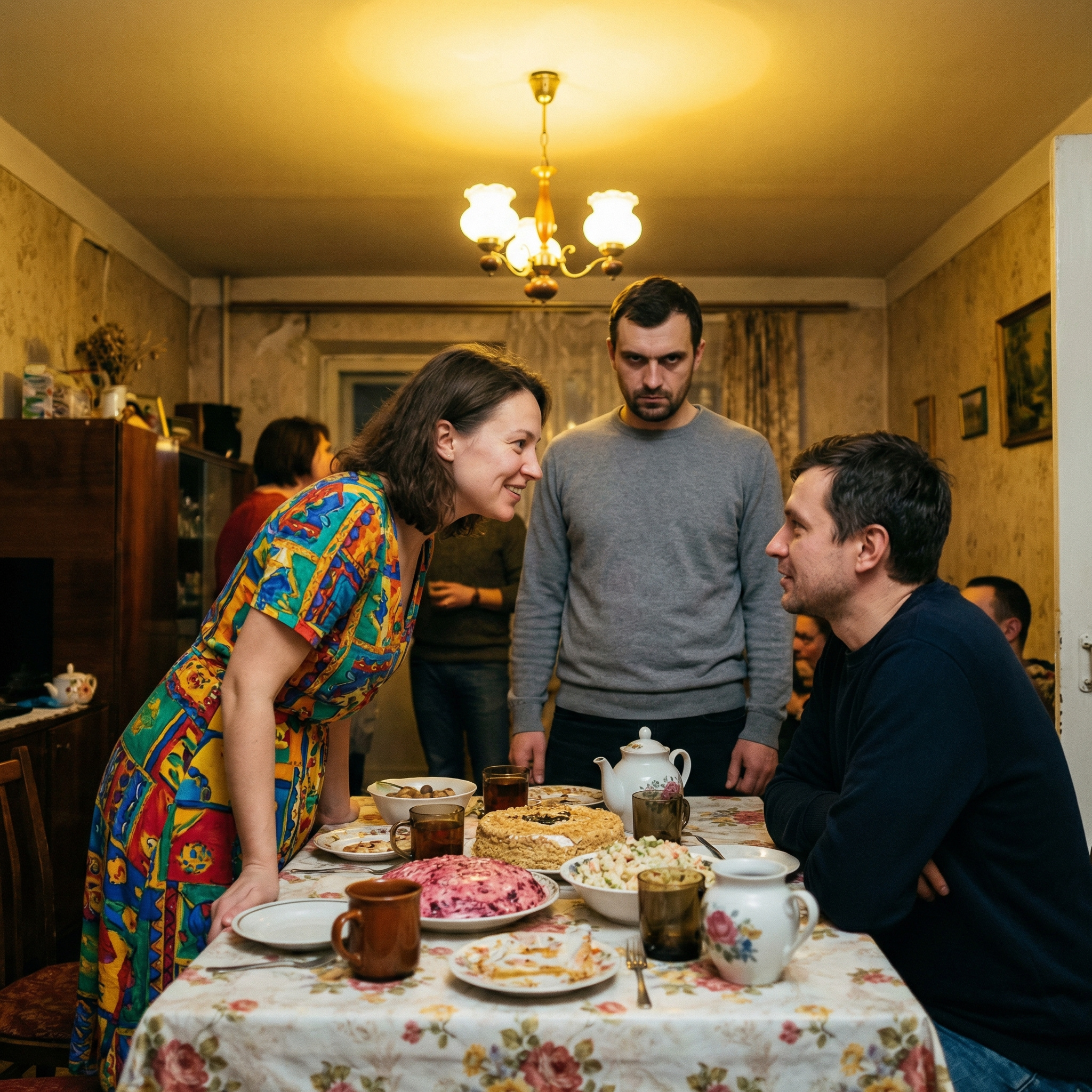 Андрій був з дружиною в гостях. Раптом він помітив, що Ольга цілий вечір воркує з якимось чоловіком. Андрій подивився на це все, встав і пішов додому… Ольга прийшла через три години: – Ти мене залишив одну! Як ти міг?! – Ти ж була така зайнята, – відповів чоловік. – Як ти взагалі помітила, що я пішов? Тебе провів твій знайомий? – Звісно, ​​провів! Він справжній джентльмен, а ти… – Ольга замовкла. – Що я? – запитав Андрій. – У нього бізнес, він багатий, а я невдаха? Може, нам пора розлучитися? – А давай! – раптом погодилася Ольга… А одного вечора Андрій підійшов до свого підʼїзду. Двері відчинилися і сталося несподіване