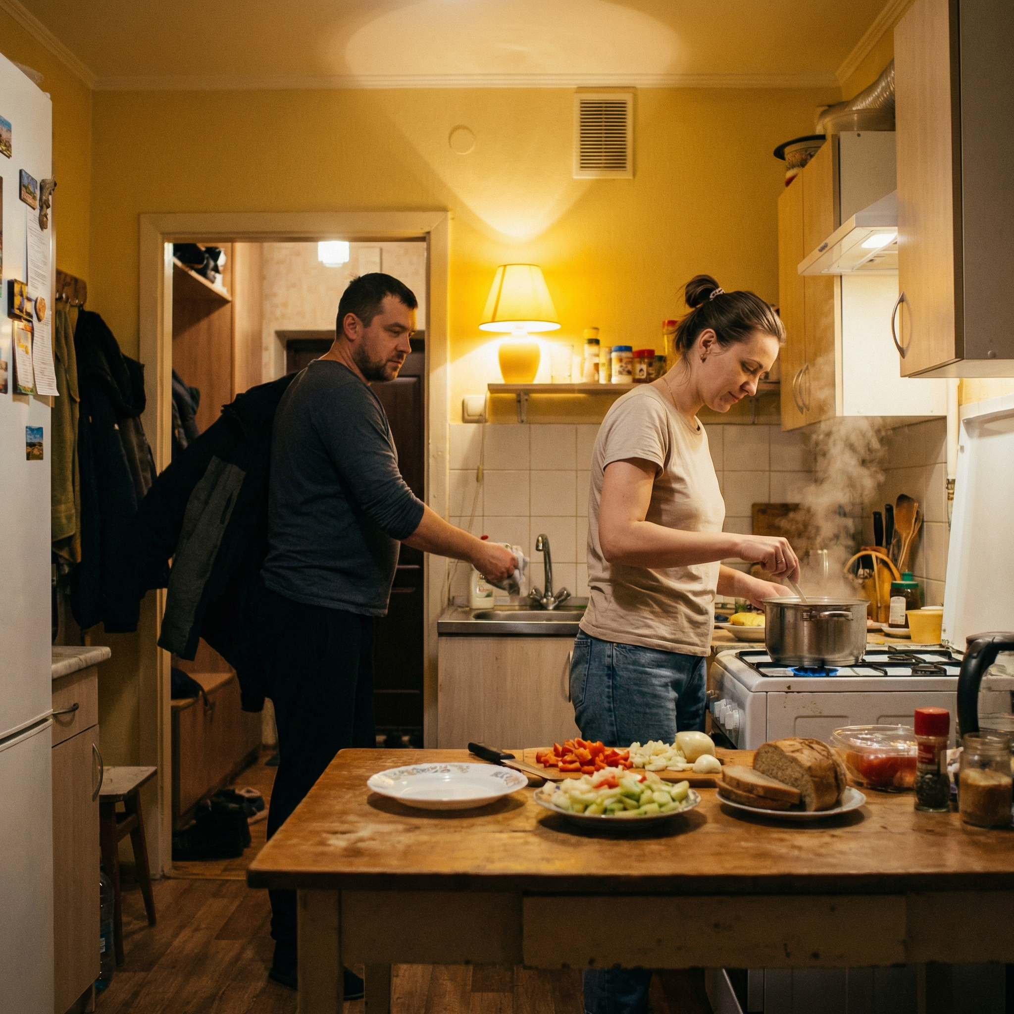 Вечір п’ятниці. Марина саме готувала вечерю, коли з роботи повернувся її чоловік Роман. Як завжди, він швидко роззувся і зайшов на кухню, але цього разу його обличчя буквально сяяло від щастя.