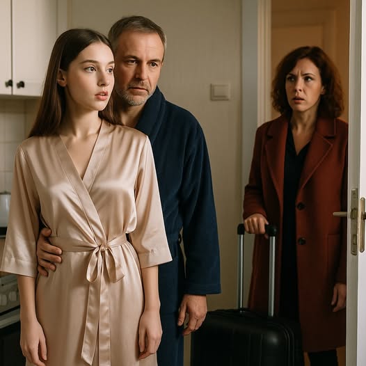 — Котик, тут твоя дружина повернулася. Ти повідомив їй, що тепер тут живу я? Ну нічого, нехай поживе в дитячій до розлучення.