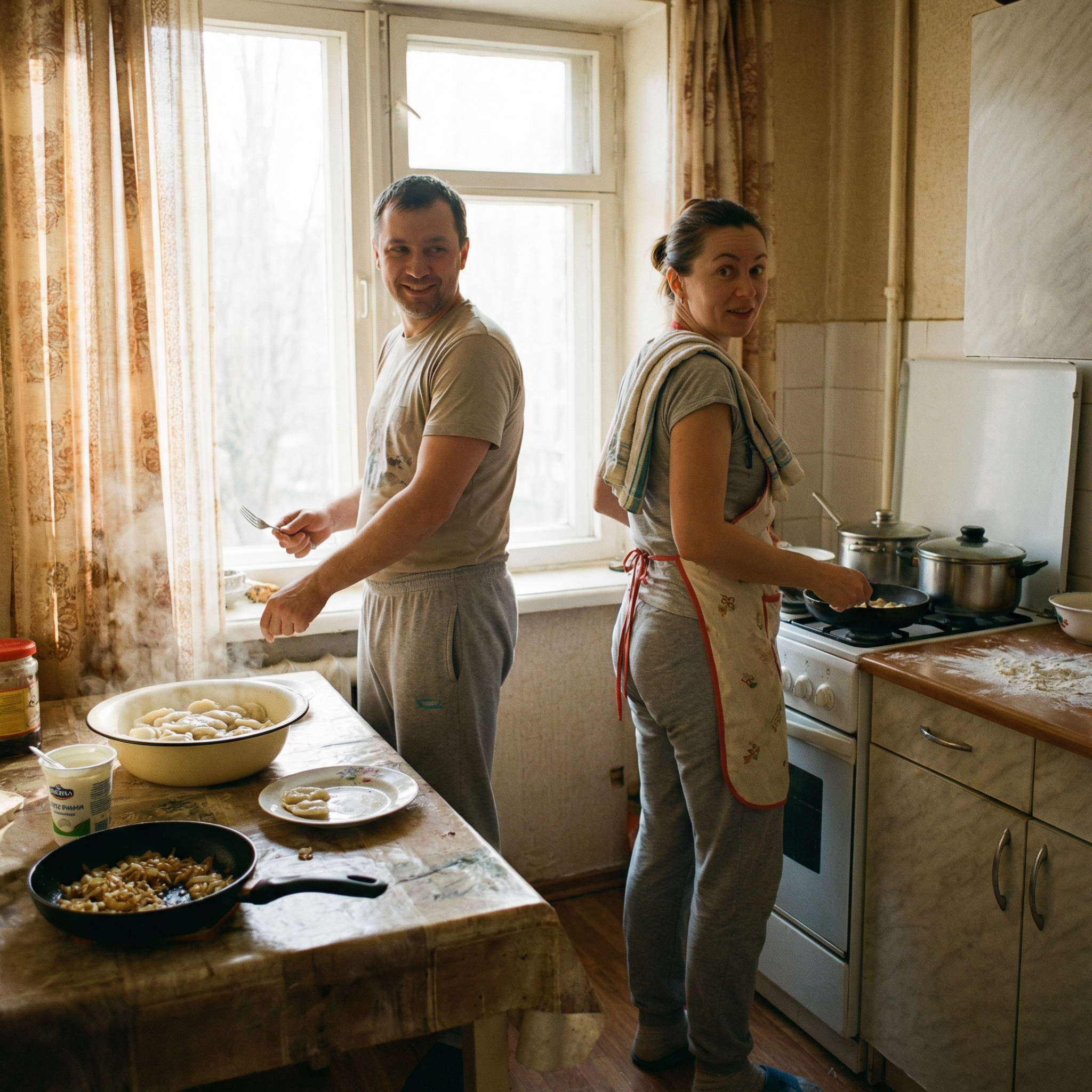 Вареники у неділю – це тема. Смачніших, ніж твої, я не їв ніколи, – нахвалює мене мій колишній чоловік, доїдаючи ще добавку. А заодно цікавиться справами наших дітей, бо він саме заради них і прийшов – після розлучення він у нас став “недільний тато”. Перекинеться з дітьми кількома словами, перевірить для годиться їхні оцінки, а потім сидить зі мною на кухні. У мене таке враження, що він приходить до нас лише для того, щоб поїсти