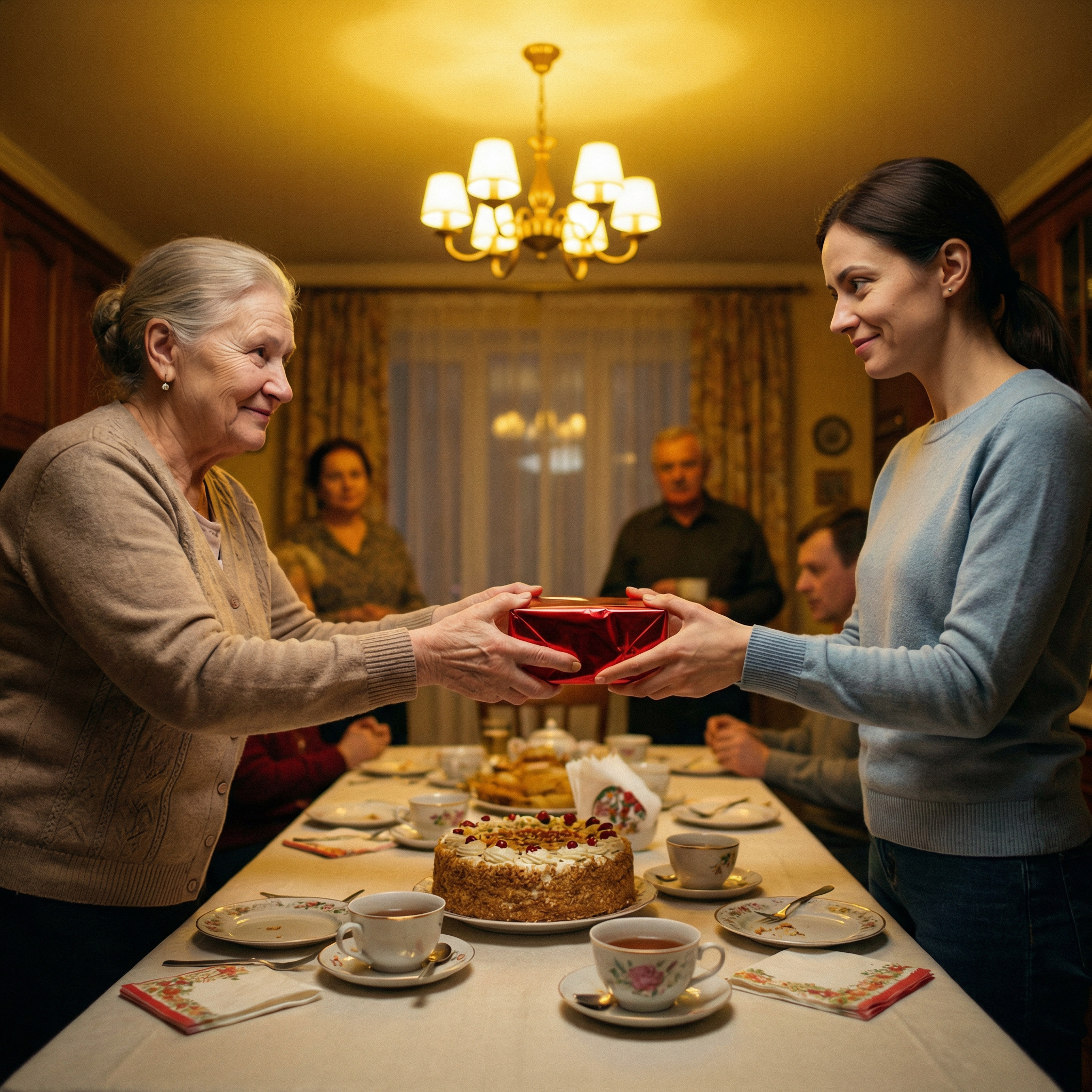 Пластикова виделка стала останньою краплею в цьому чаюванні. Ніна несподівано заплакала. Вона поставила тарілку на кухонний стіл і, ховаючи очі, почала швидко збиратися. — Мені пора… я вже спізнююся. Спасибі всім. — Ніно, почекай, – схаменулася мати. Ніна завмерла в дверях. Вона чомусь подумала, що мати приготувала подарунок і хоче зараз його вручити. — Ніно, а ти гардероб міняти не будеш? Чобітки чорненькі з минулого року залишилися в тебе? Катьці взуття потрібне
