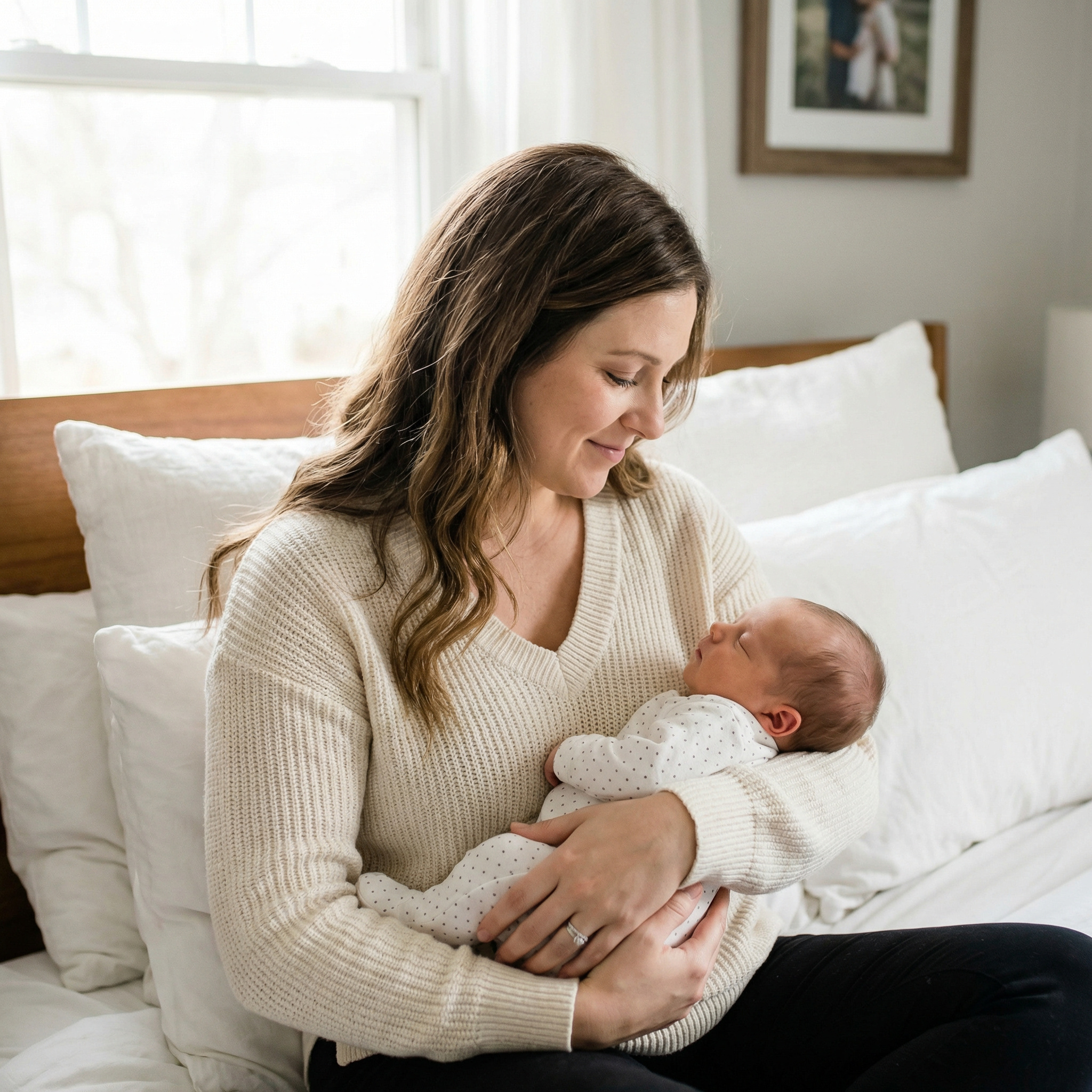 А то як це так? Дитину він робити знав як, готовий був, а як виховувати та забезпечувати, так одразу у кущі? Він, можливо, злякався.  Так буває… Доню, заспокойся. Я скоро приїду