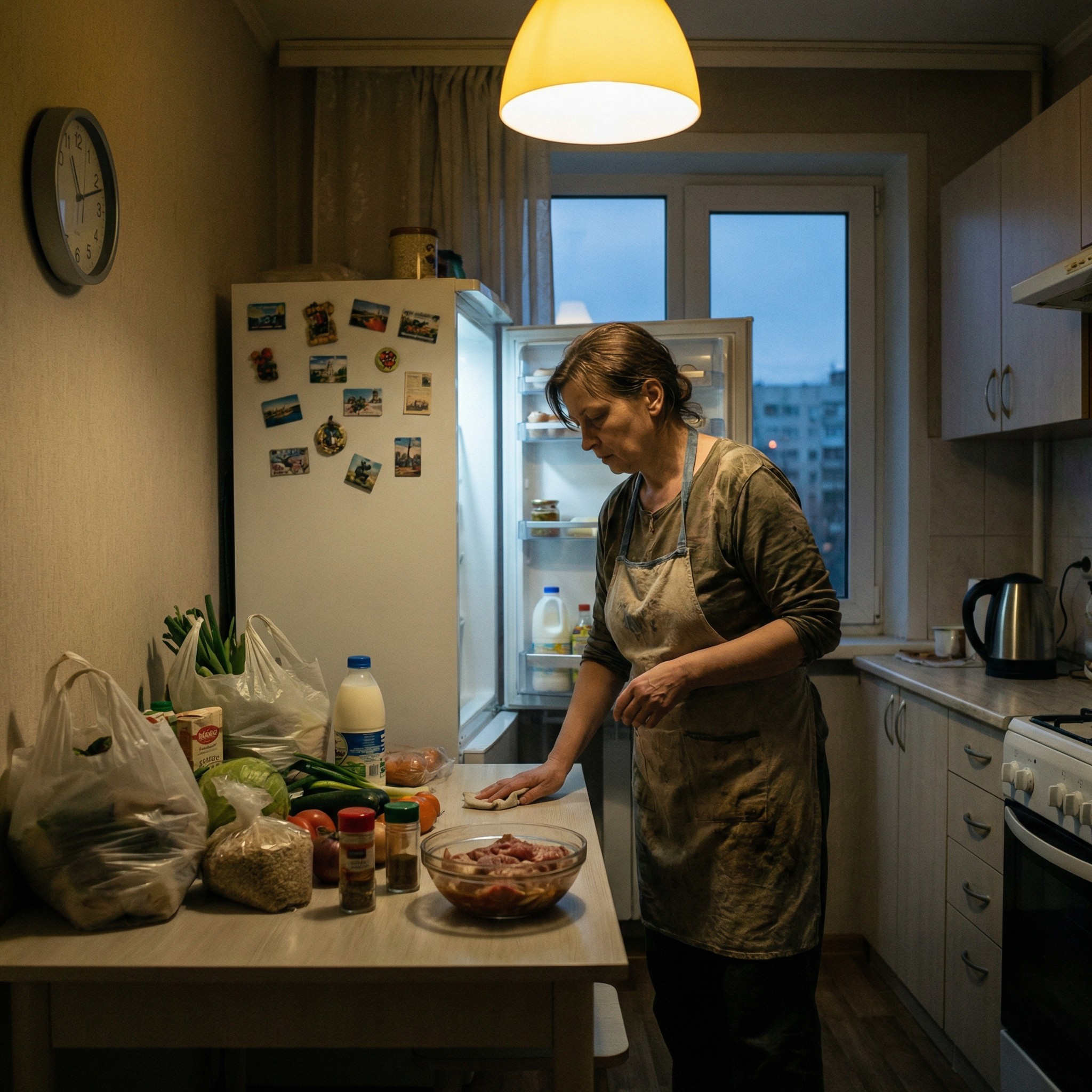 Тетяна їхала в таксі й уявляла, як чоловік зрадіє, побачивши її вдома раніше, ніж вона обіцяла. Тетяна зайшла в квартиру з важкими пакетами продуктів, виклала все в холодильник і поставила маринуватися м’ясо. Вона вже збиралася йти у ванну, як раптом почувся звук ключа в замку. Двері відчинилися і почувся жіночий сміх. Її Олег і якась дівчина роззулися і обіймаючись, попрямували у спальню. Тетяна не розуміла, що відбувається