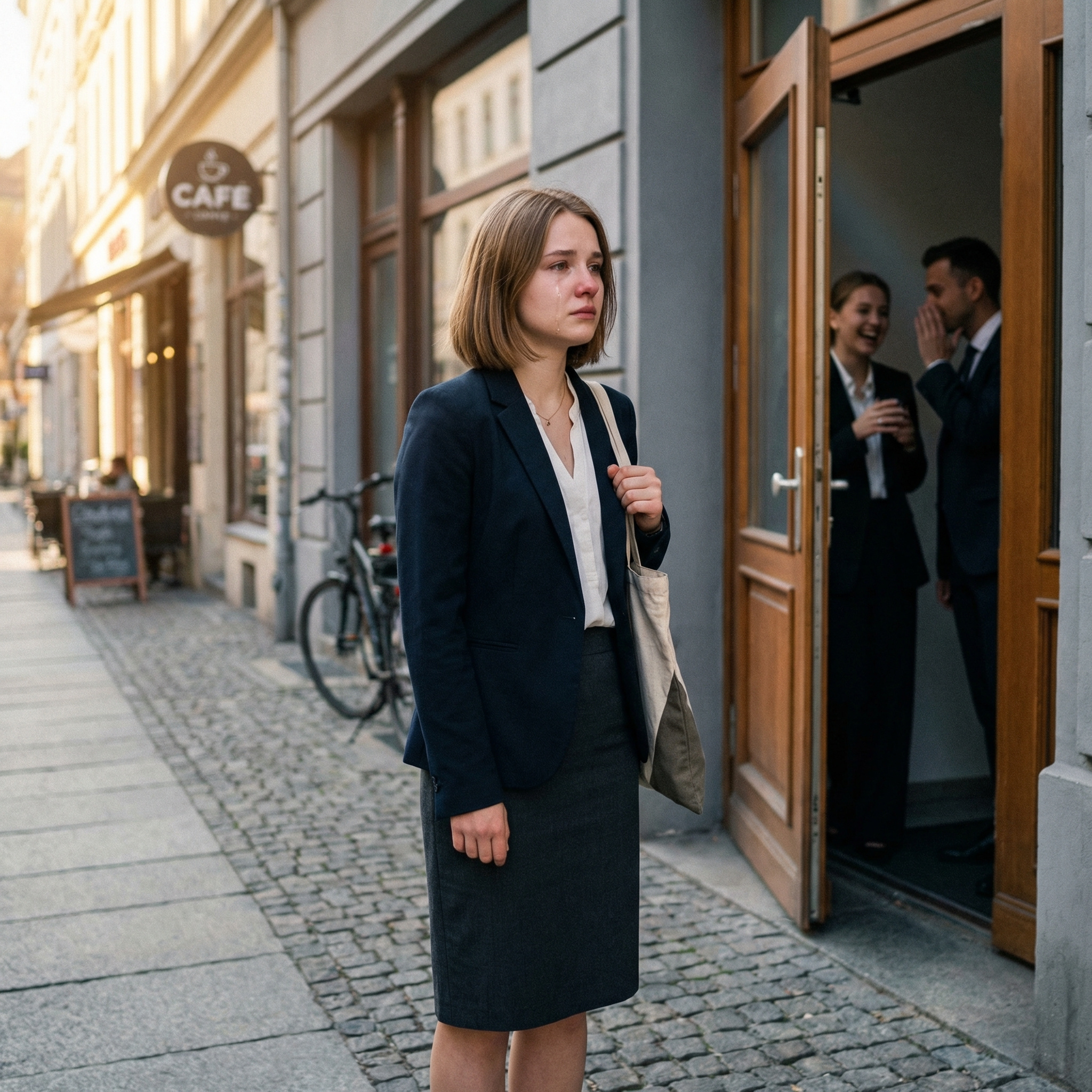 Соня йшла вулицею і посміхалася. Вона була рада, що знайшла роботу. Та раптом її настрій зіпсувався. Дівчина поверталася з обіду, двері у кабінет були відчинені. Соня зупинилася, і раптом почула розмову своїх колег. Вони сміялися. – Оце так взяли на роботу. Ви бачили її одяг? – сказала одна з жінок. Соня не витримала і гірко заплакала