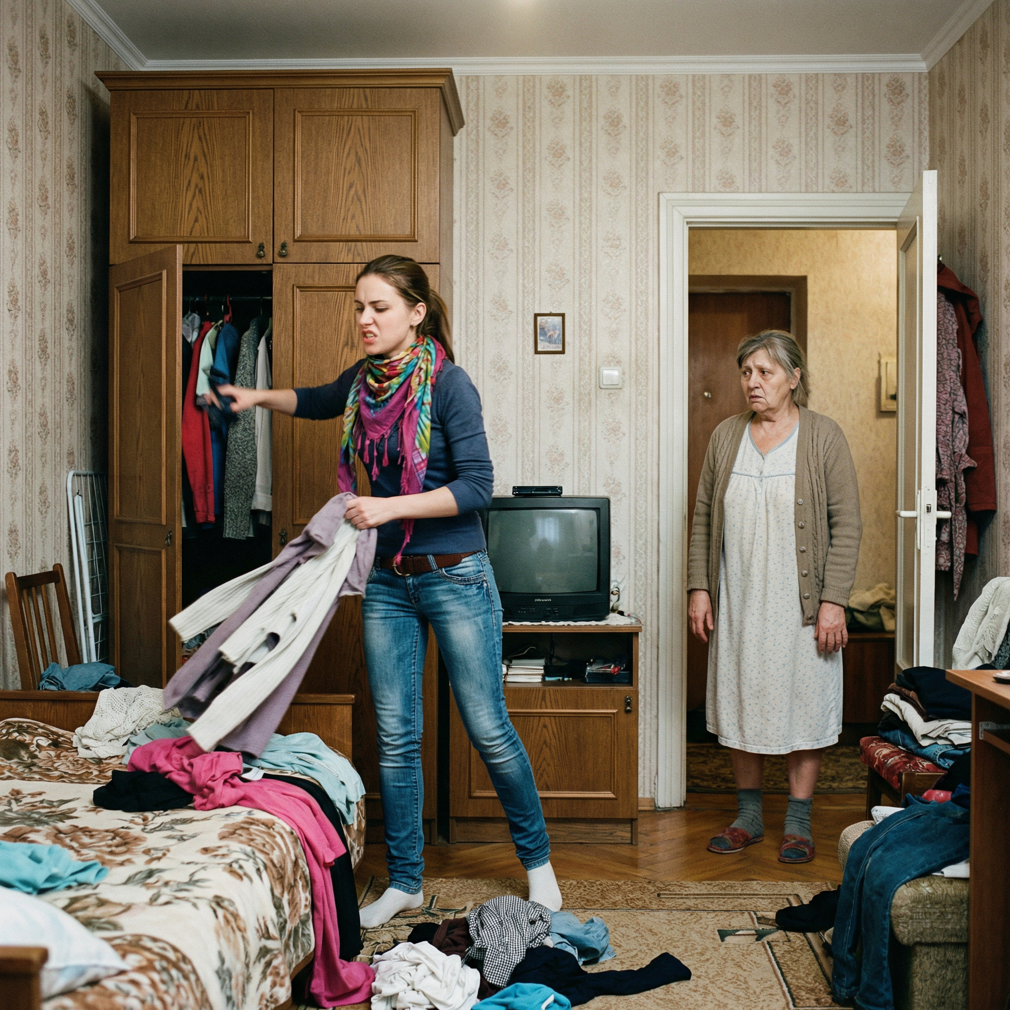 Так, мамо, годі стояти стовпом! Віддавай усе, що там собі приховала! — невістка з розгону відчинила двері до невеликої кімнати і почала вигрібати речі зі старої дубової шафи. — Вікторіє, доню. Що ж ти коїш? Чому ти риєшся в моїх речах? — Не прикидайся! Богдан сказав, що в тебе точно є солідна заначка. Всі ви, пенсіонери, гроші в матраци зашиваєте. Нам негайно потрібно закрити кредит. Обійдешся без своїх вузликів! Марія Степанівна відчула, як стає важко. — Та немає в мене ніяких скарбів. Я ж усе вам віддаю, — промовила мати. — Ага, розказуй байки! — Вікторія вже перетрушувала старий комод. — А це що таке? У її руках опинилася стара металева коробка з-під печива. Вікторія з тріском зірвала кришку — і ахнула. Всередині, щільно складені, лежали пачки купюр. — Богдане! Швидше йди сюди! Дивись, скільки тут! Наша бабуся — мільйонерка