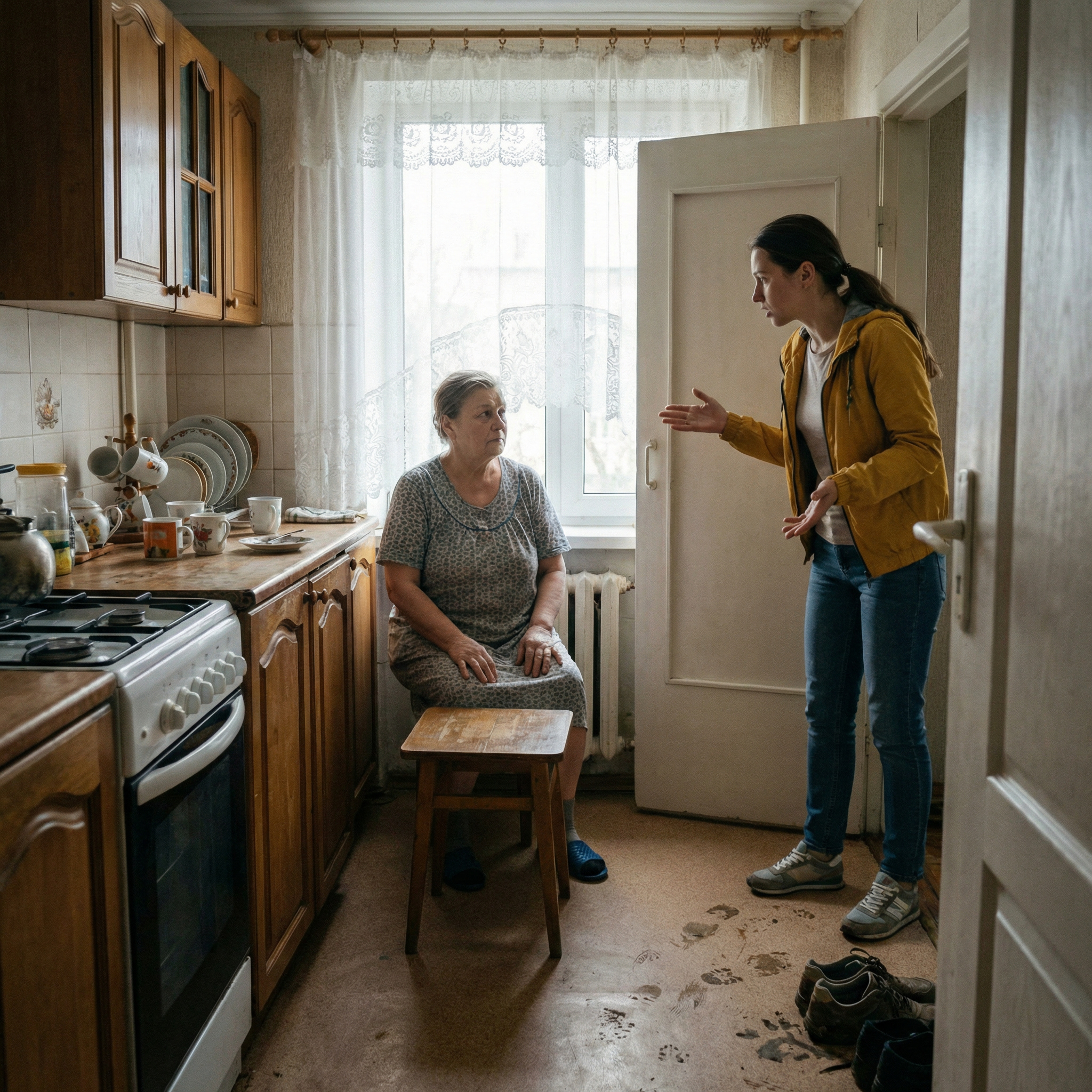 Мамо, нам терміново треба сорок тисяч! — невістка залетіла в кухню, навіть не знявши взуття. Надія повільно підняла очі. — Доню, я ж тільки минулого вівторка віддала тобі останні п’ять. Ти ж казала, Сашкові на зимову куртку й черевики треба. — Та куртка вже куплена! — Мар’яна роздратовано відмахнулася. — Тепер у нас на кухні трубу прорвало, треба терміново міняти кахлі й сантехніку. Іван, ну чого ти стоїш як укопаний? Скажи їй! Іван, старший син, переступив поріг, не відриваючись від екрана свого дорогого смартфона. — Мамо, ну правда, там заллємо сусідів — дорожче вийде. Майстри вже завтра прийдуть. — Діти, у мене немає таких грошей, — Надія відчула важкість. — Моя пенсія — шість тисяч, я ще за опалення борг не закрила. — Мамо, — невістка підсіла ближче. — Ми ж рідні люди! Ти ж завжди нас виручала. Невже зараз підведеш