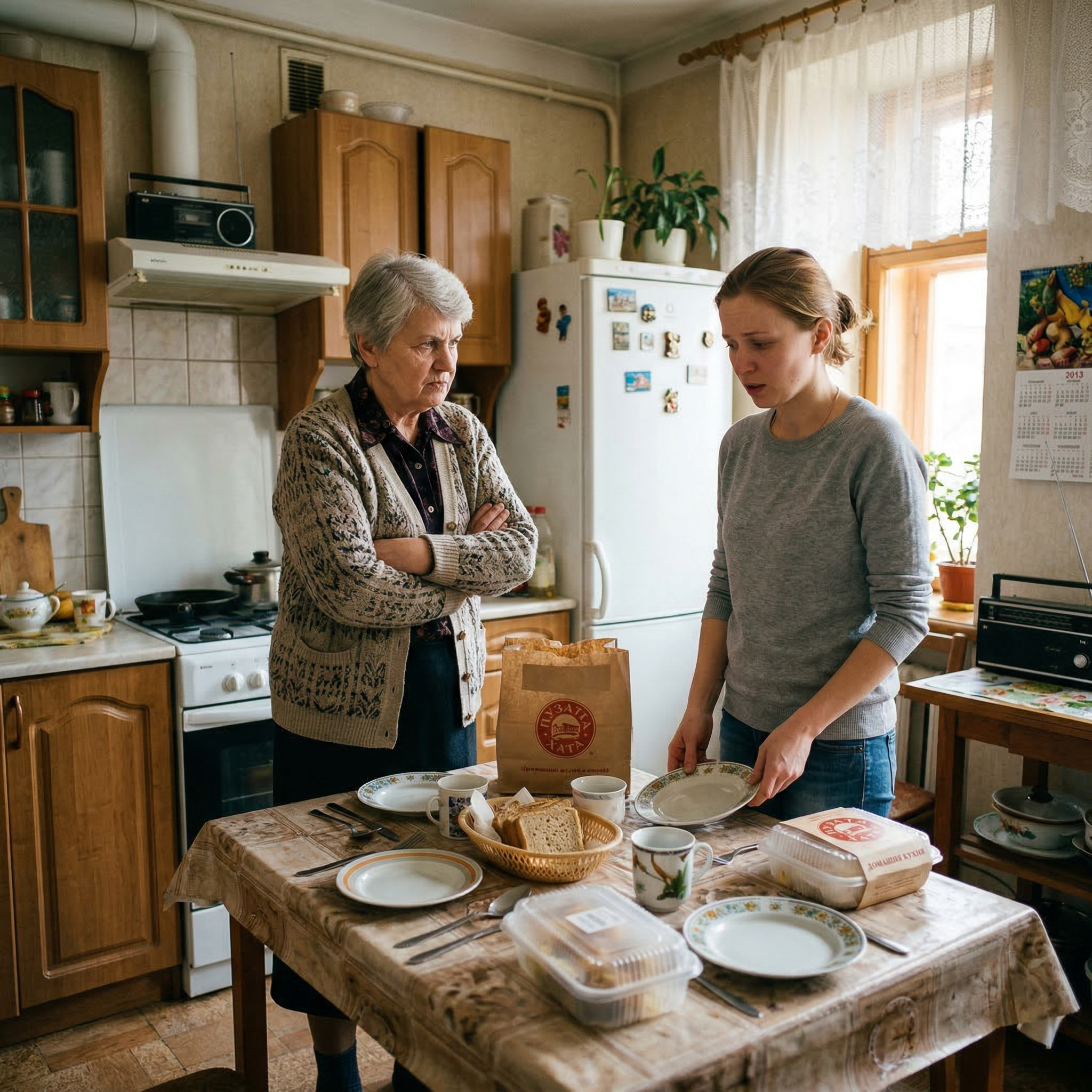 Свекруха, яка, мабуть, все одно чекала іншого прийому, була незадоволена. — І що це за господиня, яка не може накрити стіл? Хіба в кафе смачно нагодують? Та й націнка там втричі дорожча, ніж вдома вийшло б. Все без душі і домашнього тепла. Я ось на свої свята завжди готувала для гостей все найсмачніше сама, своїми руками. — Так, мамо, але це якщо руки ростуть звідти, звідки треба, ну ти розумієш… Не всім дано, — уїдливо підтримала її зовиця, попиваючи чай з цукеркою. — Тільки гроші марнувати, — продовжувала свекруха…