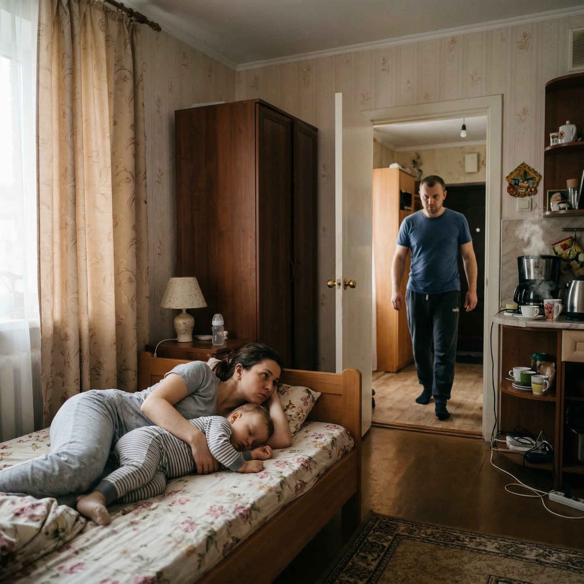 — Зуби, коліки, погода… У тебе завжди є виправдання, — Олег обернувся, і в його очах спалахнуло знайоме роздратування. — Я працюю по десять годин на добу, Олено. Я приходжу додому і хочу бачити дружину, а не заспану тінь. І до речі, чому в холодильнику немає нормального м’яса? Я ж давав гроші в понеділок